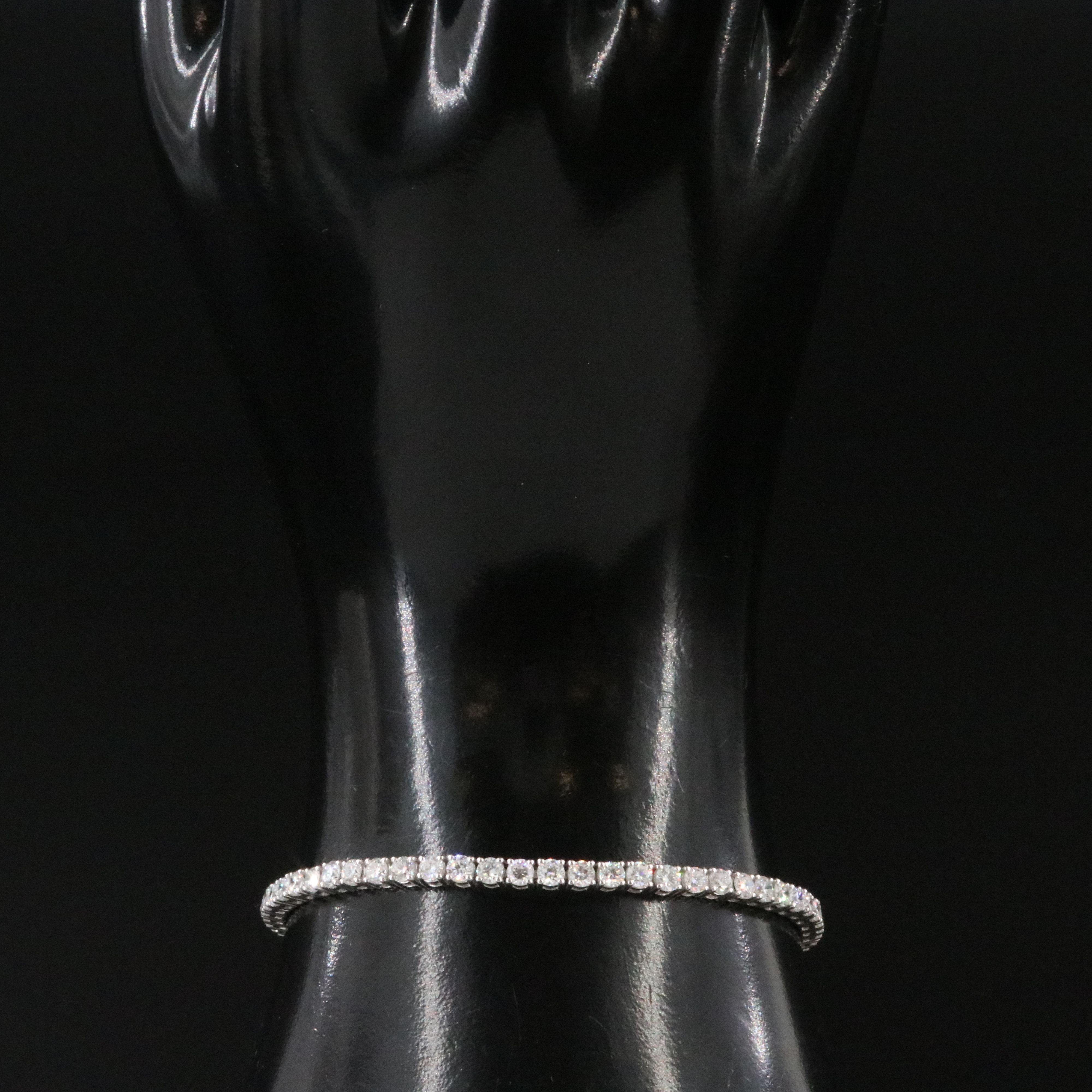 Sterling 5.00 CTW Lab Grown Diamond Line Bracelet