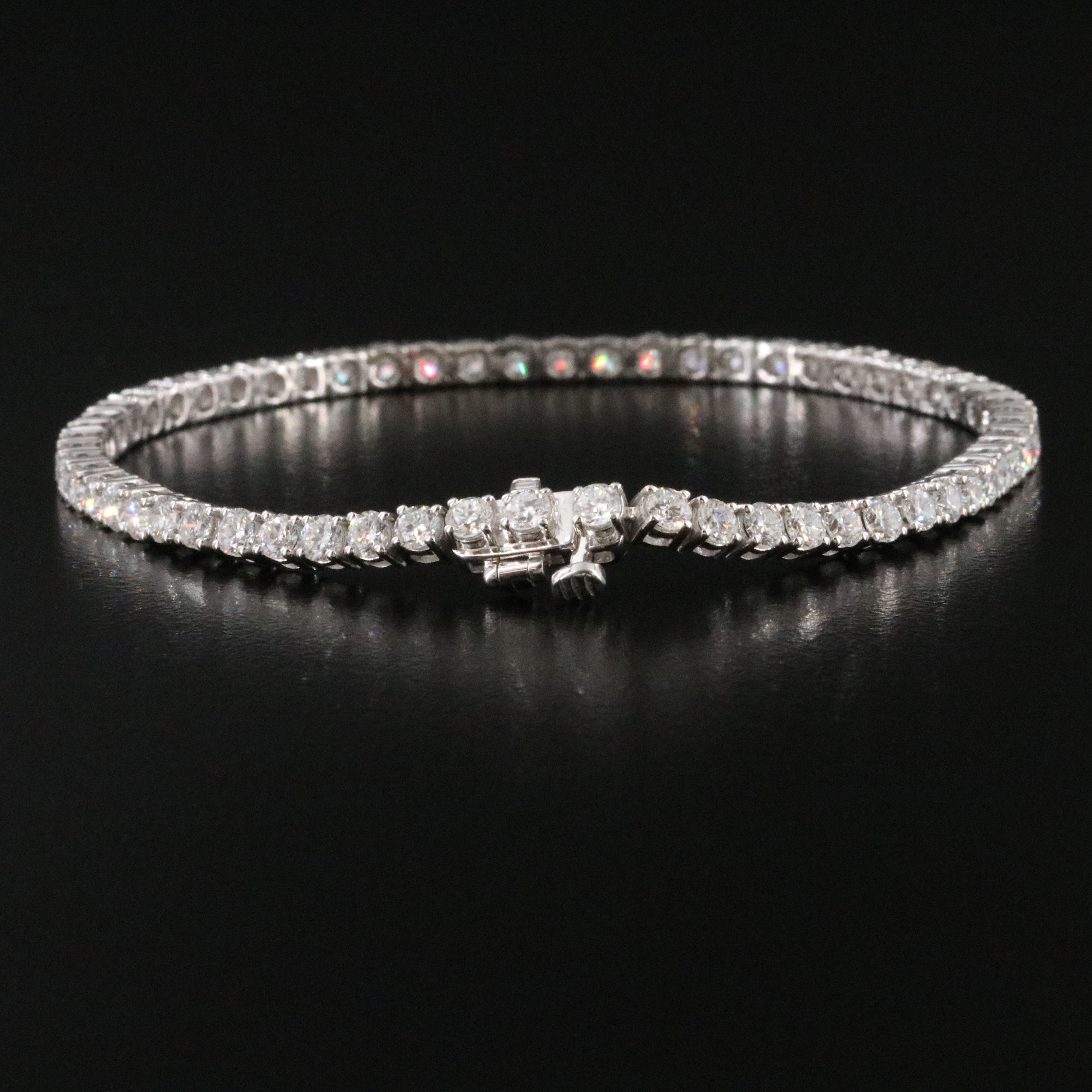 Sterling 5.00 CTW Lab Grown Diamond Line Bracelet