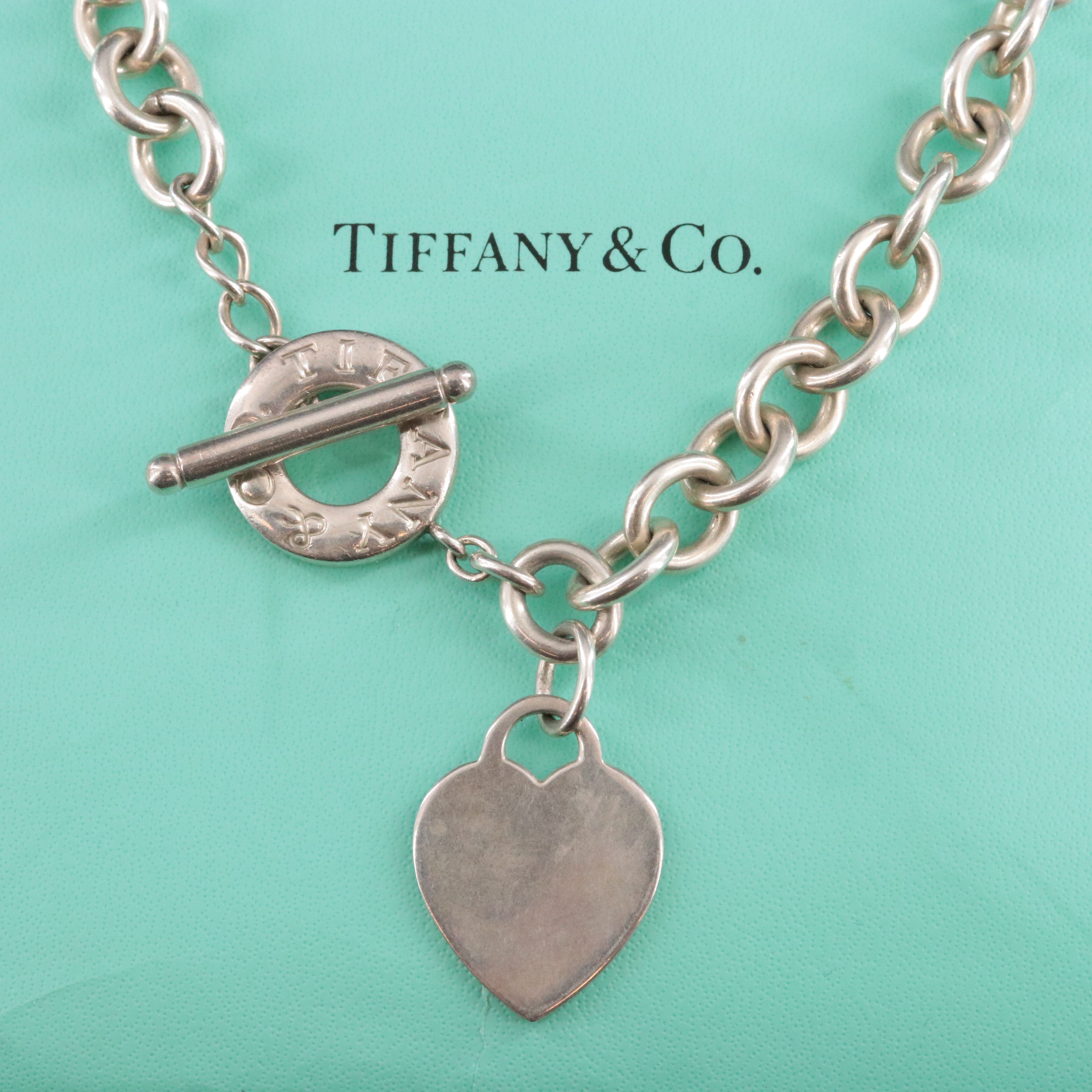 Tiffany & Co. Sterling Toggle Heart Necklace