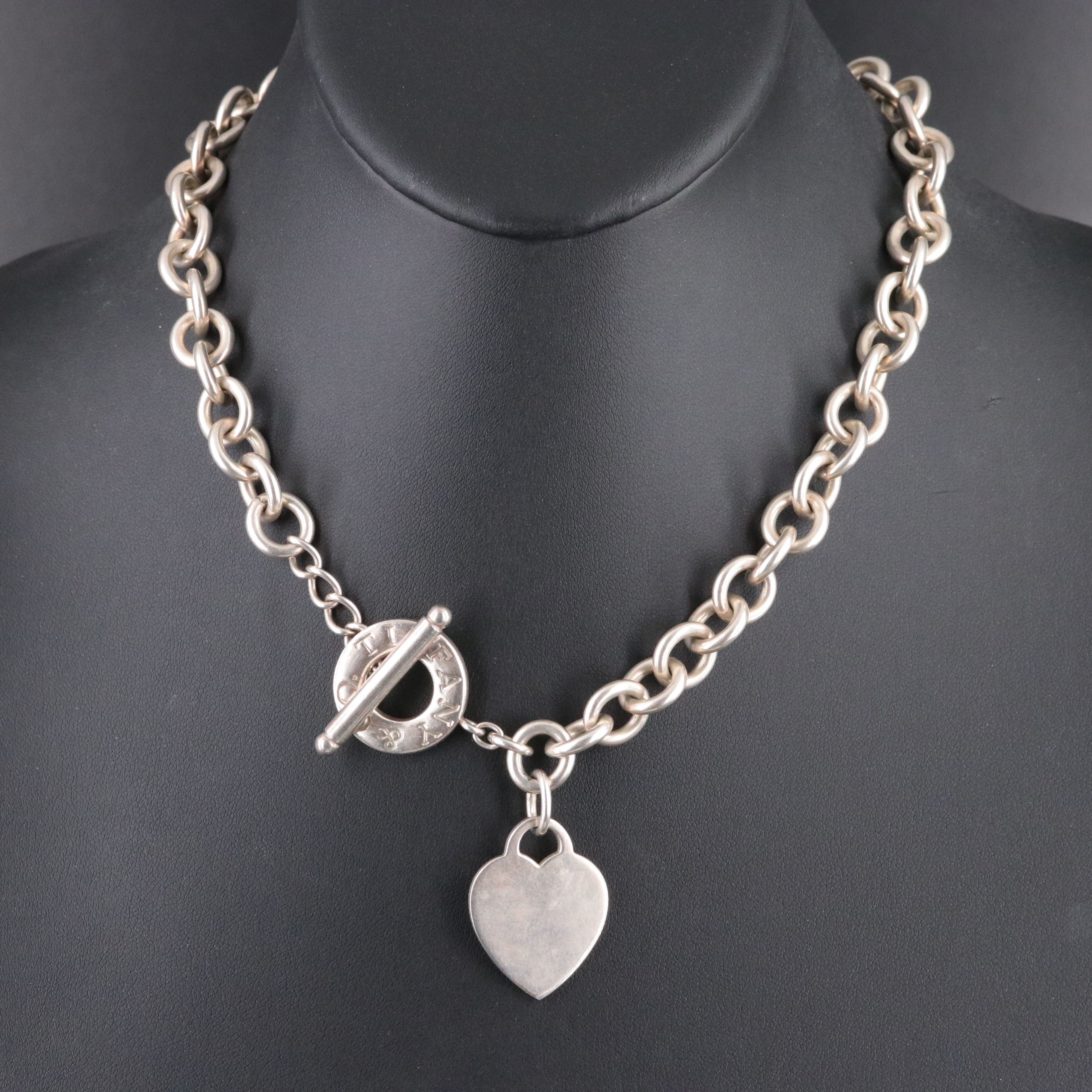 Tiffany & Co. Sterling Toggle Heart Necklace