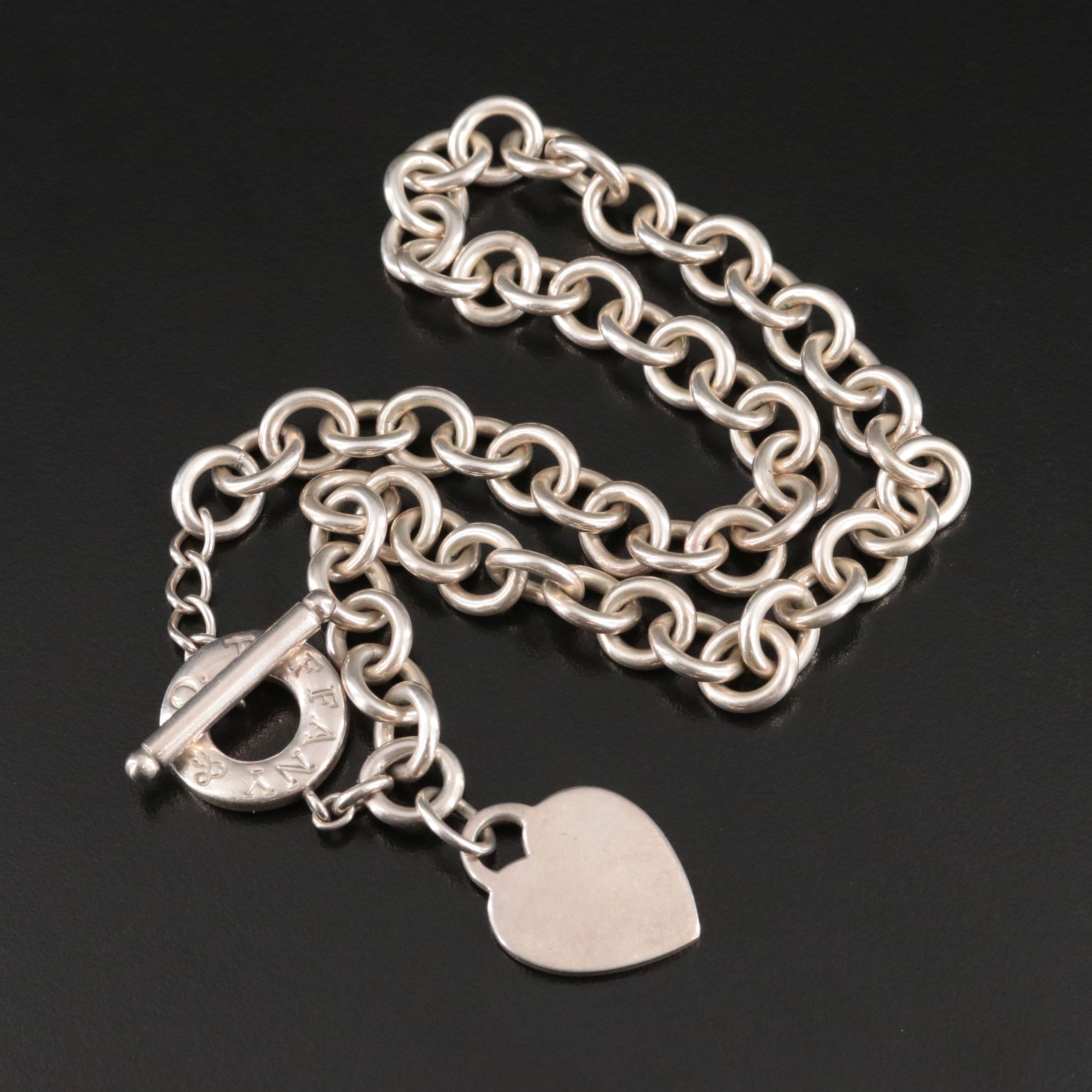 Tiffany & Co. Sterling Toggle Heart Necklace