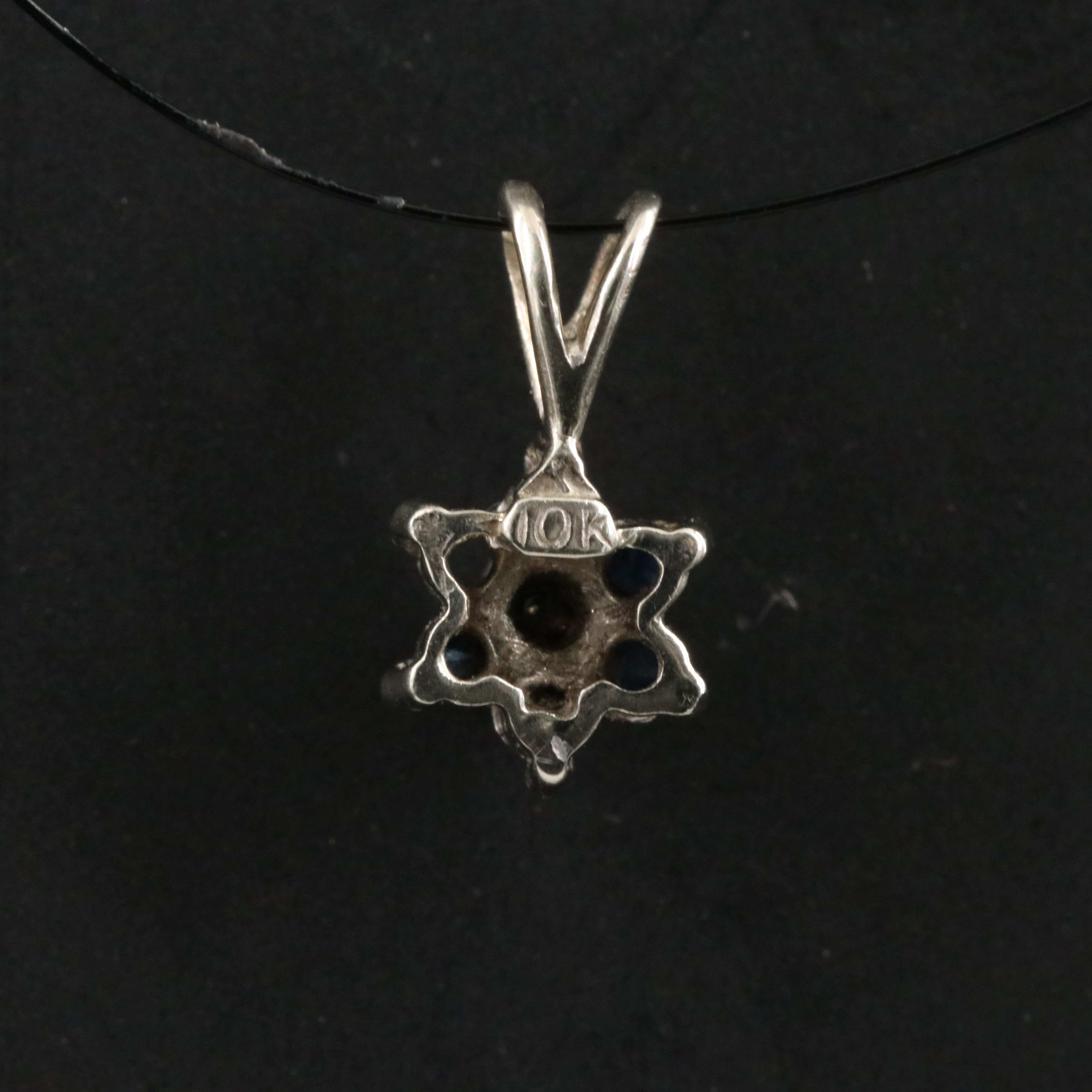 10K Sapphire and Diamond Pendant