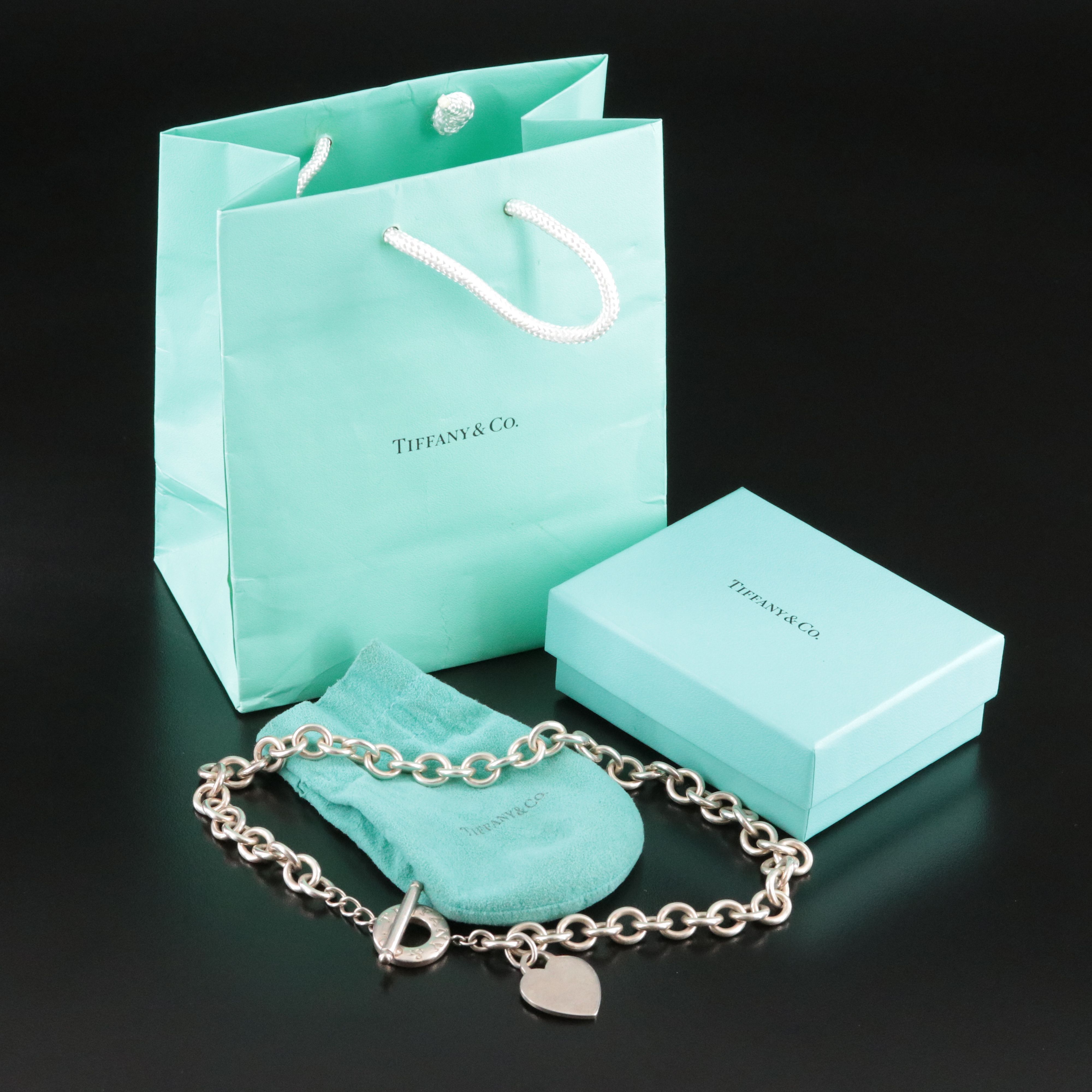Tiffany & Co. Sterling Toggle Heart Necklace