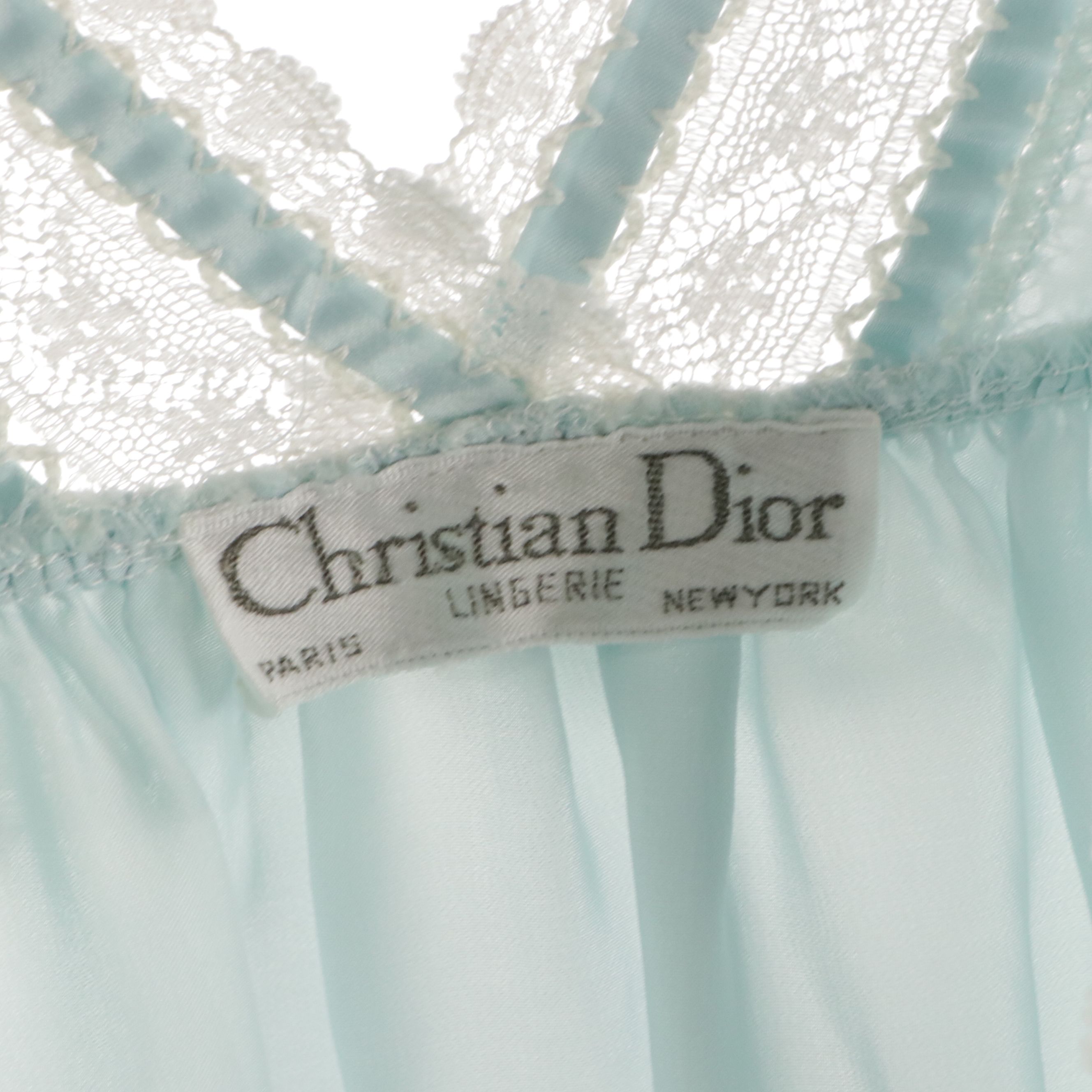 Christian Dior Slip and Sleeveless Nightgowns Trimmed in Lace