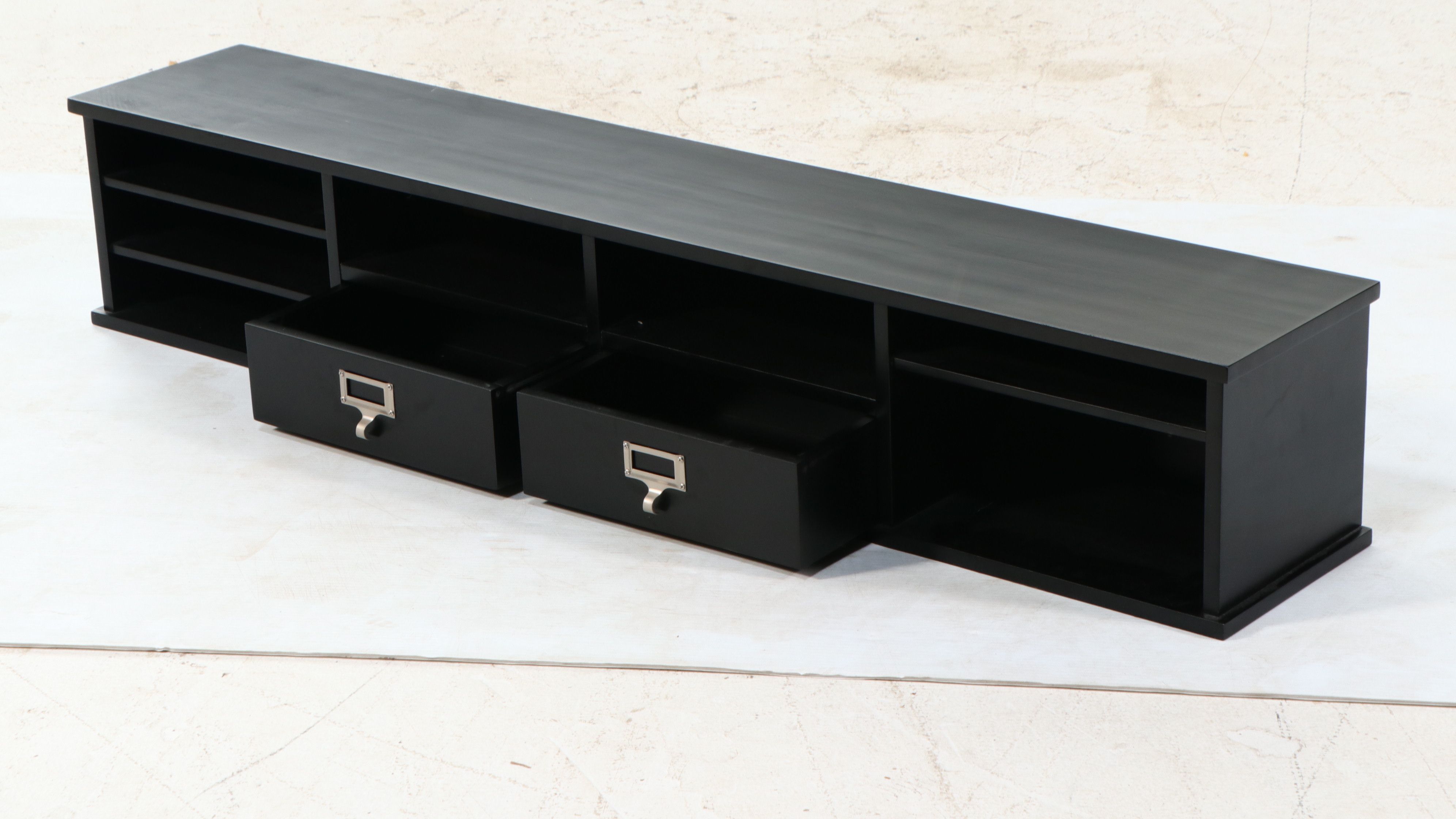 Contemporary Black Apothecary Media Console