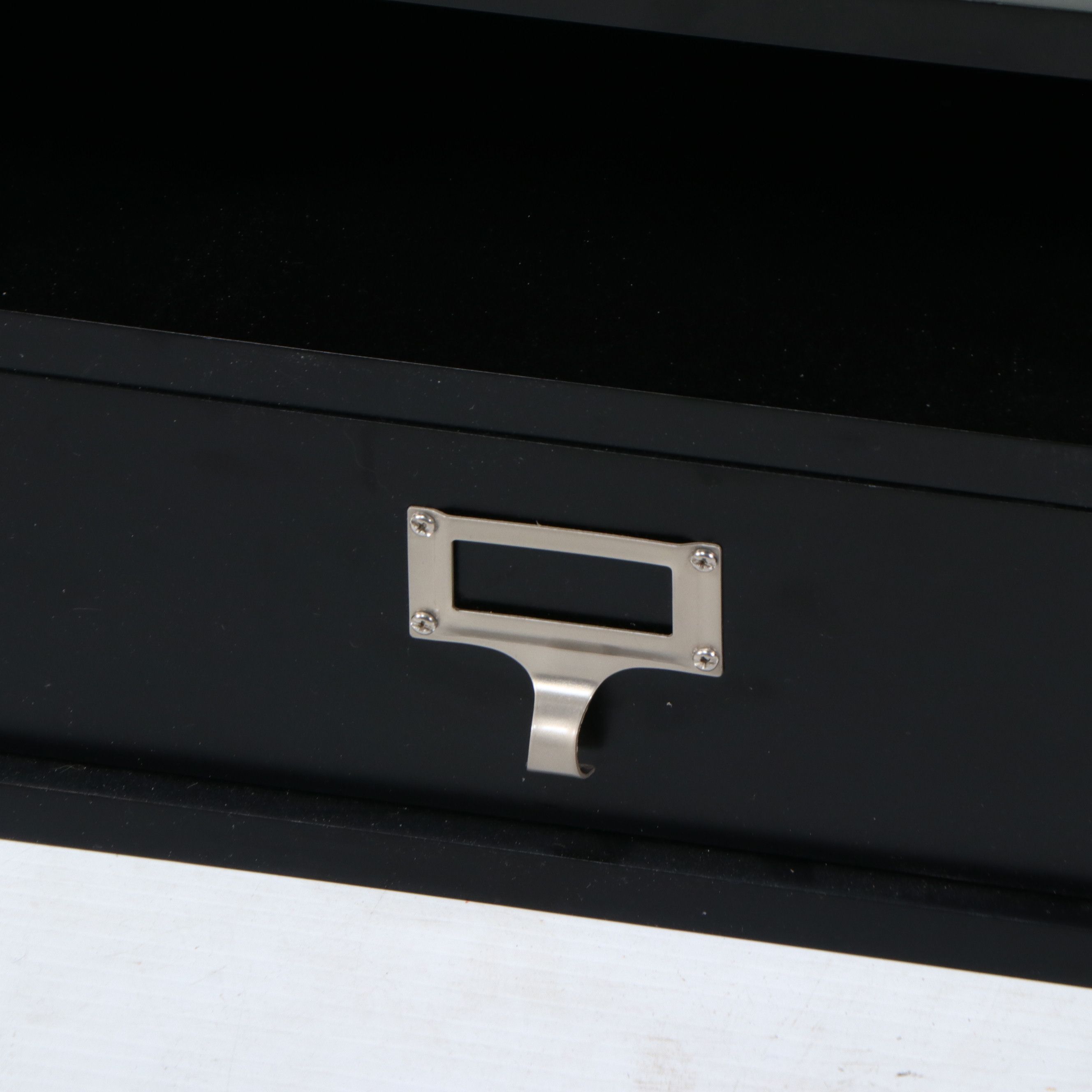 Contemporary Black Apothecary Media Console