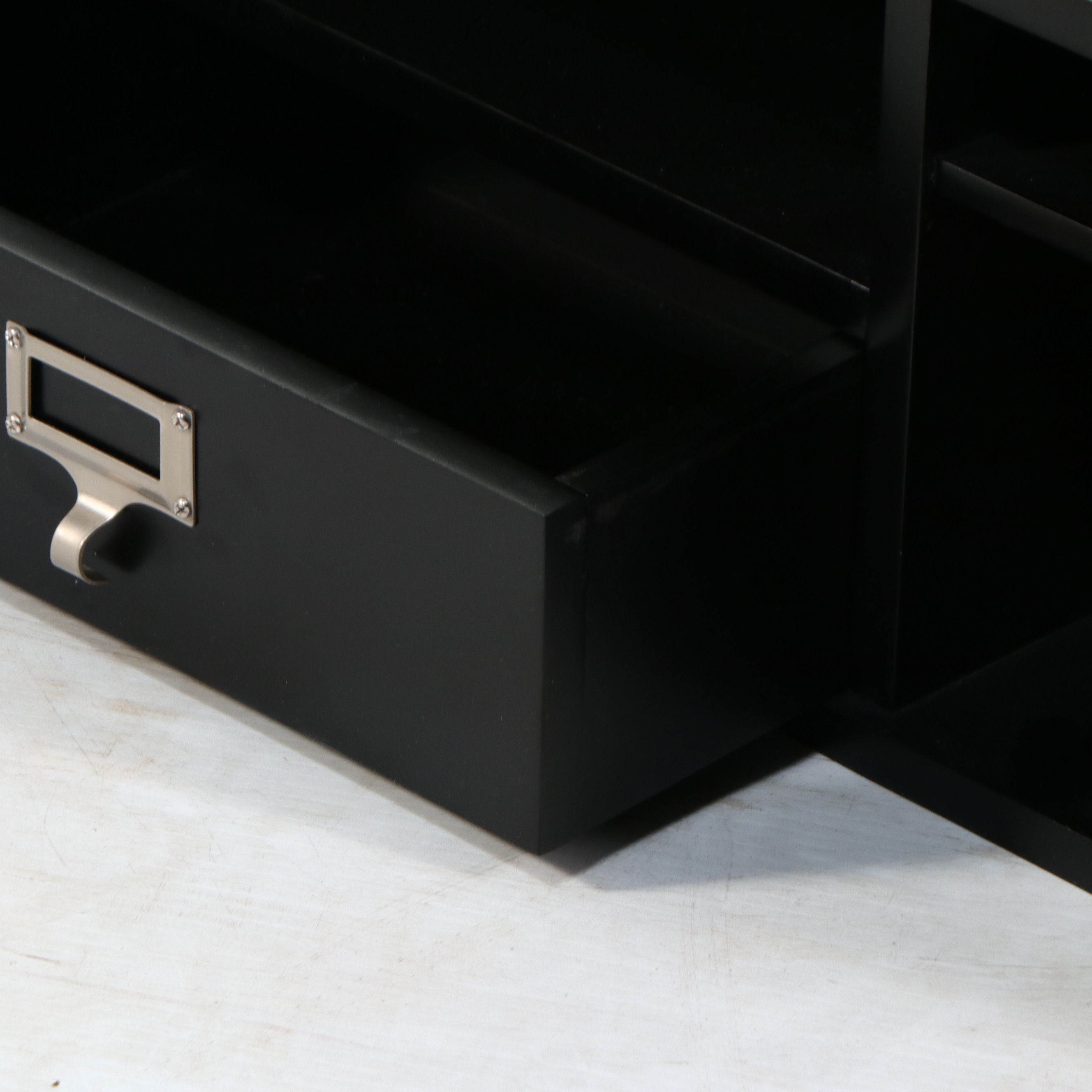 Contemporary Black Apothecary Media Console