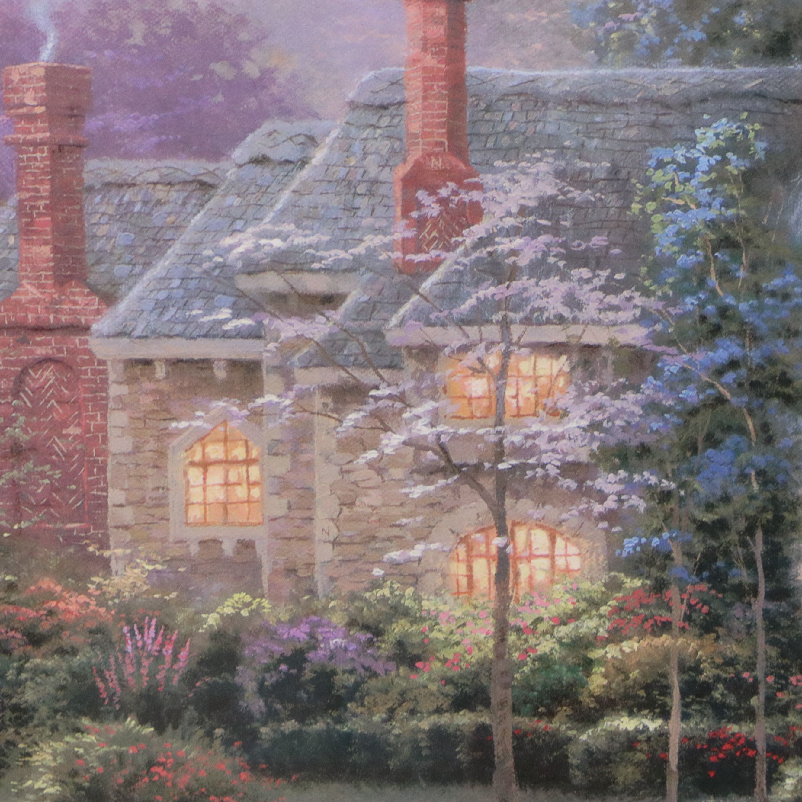 Thomas Kinkade Offset Lithograph "Beyond Spring Gate"