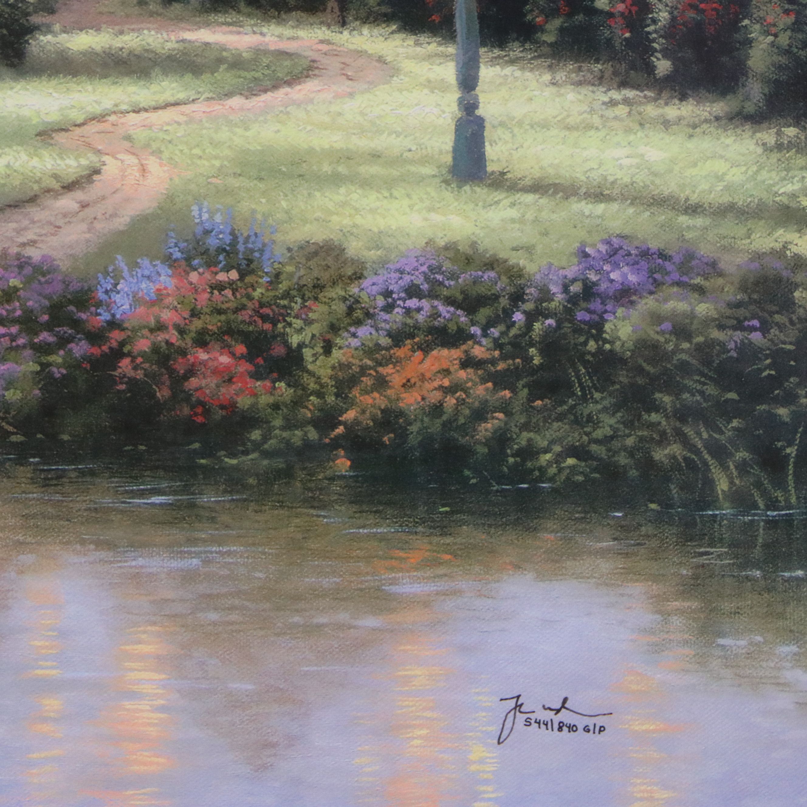 Thomas Kinkade Offset Lithograph "Beyond Spring Gate"