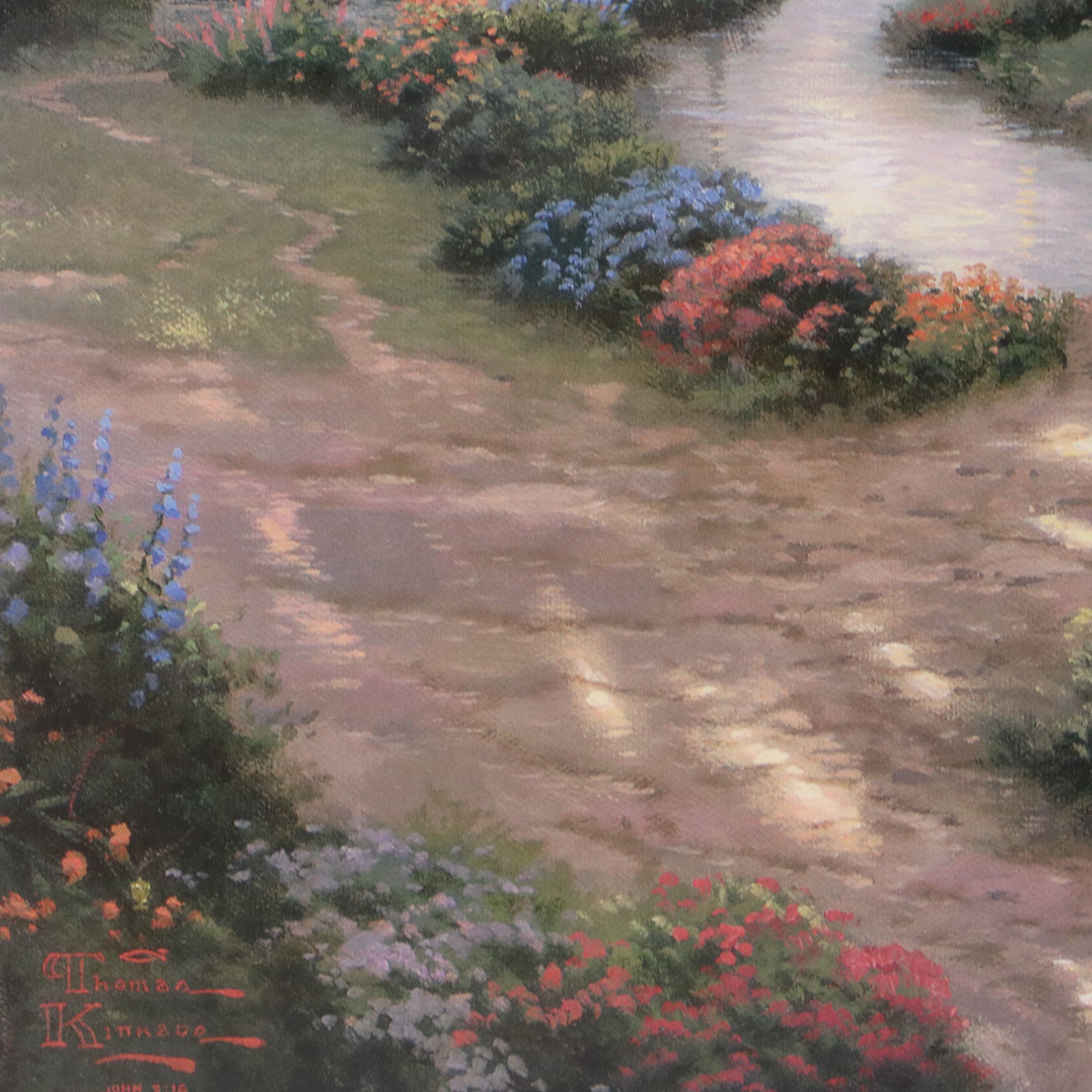 Thomas Kinkade Offset Lithograph "Beyond Spring Gate"
