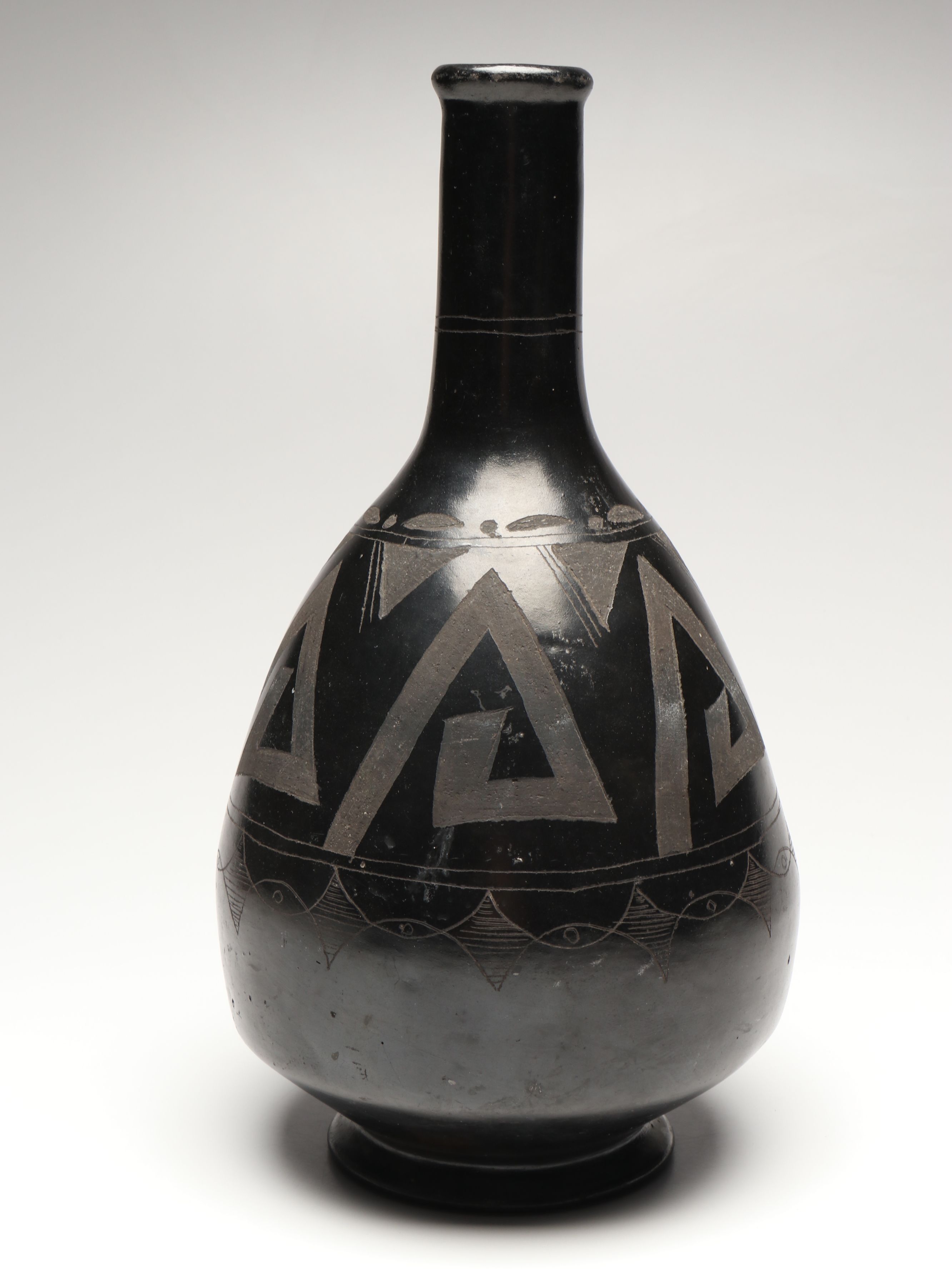 Mexican Mateos Signed with Lania Oaxacan Signed Blackware Vessels