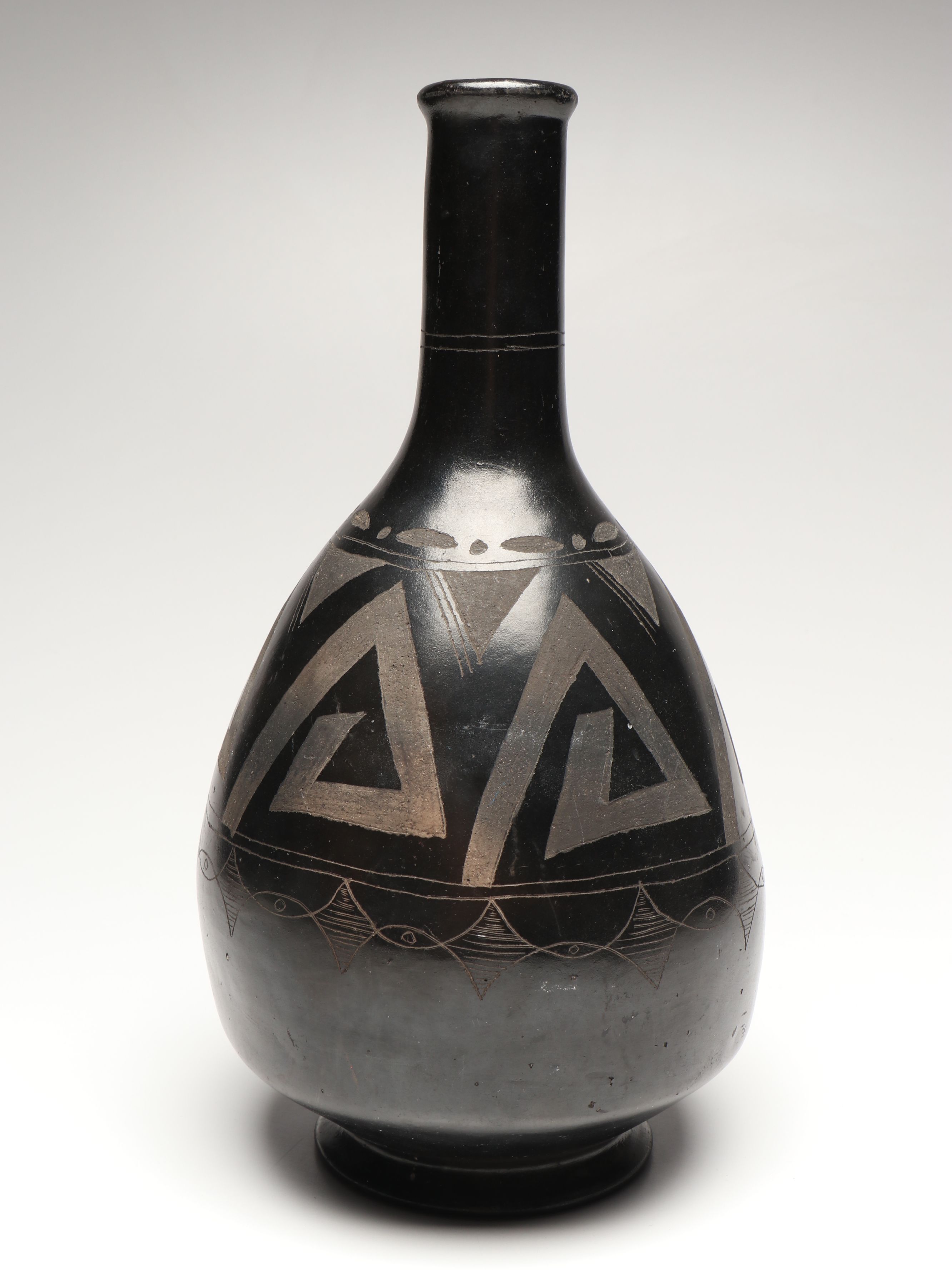 Mexican Mateos Signed with Lania Oaxacan Signed Blackware Vessels