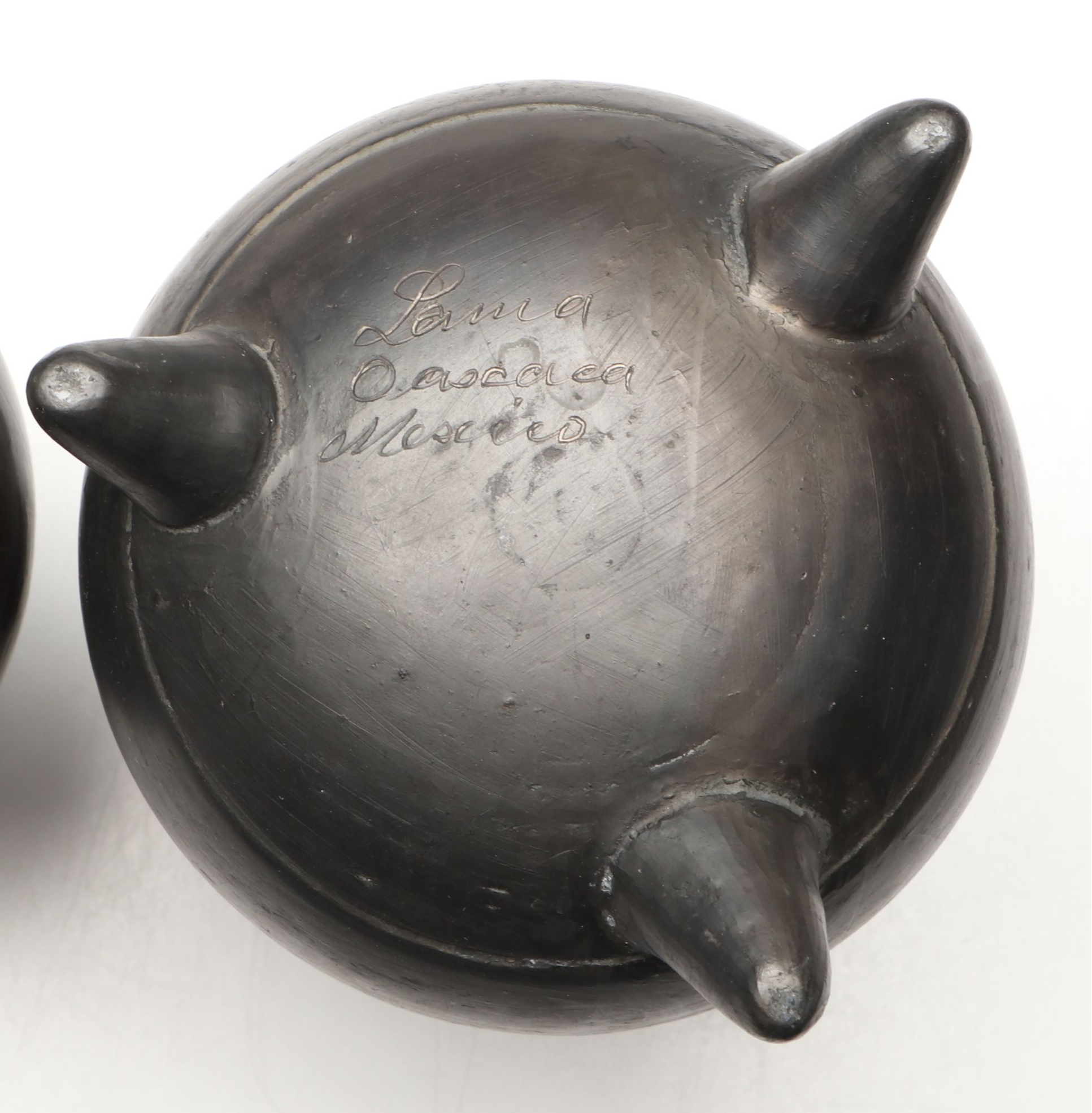 Mexican Mateos Signed with Lania Oaxacan Signed Blackware Vessels