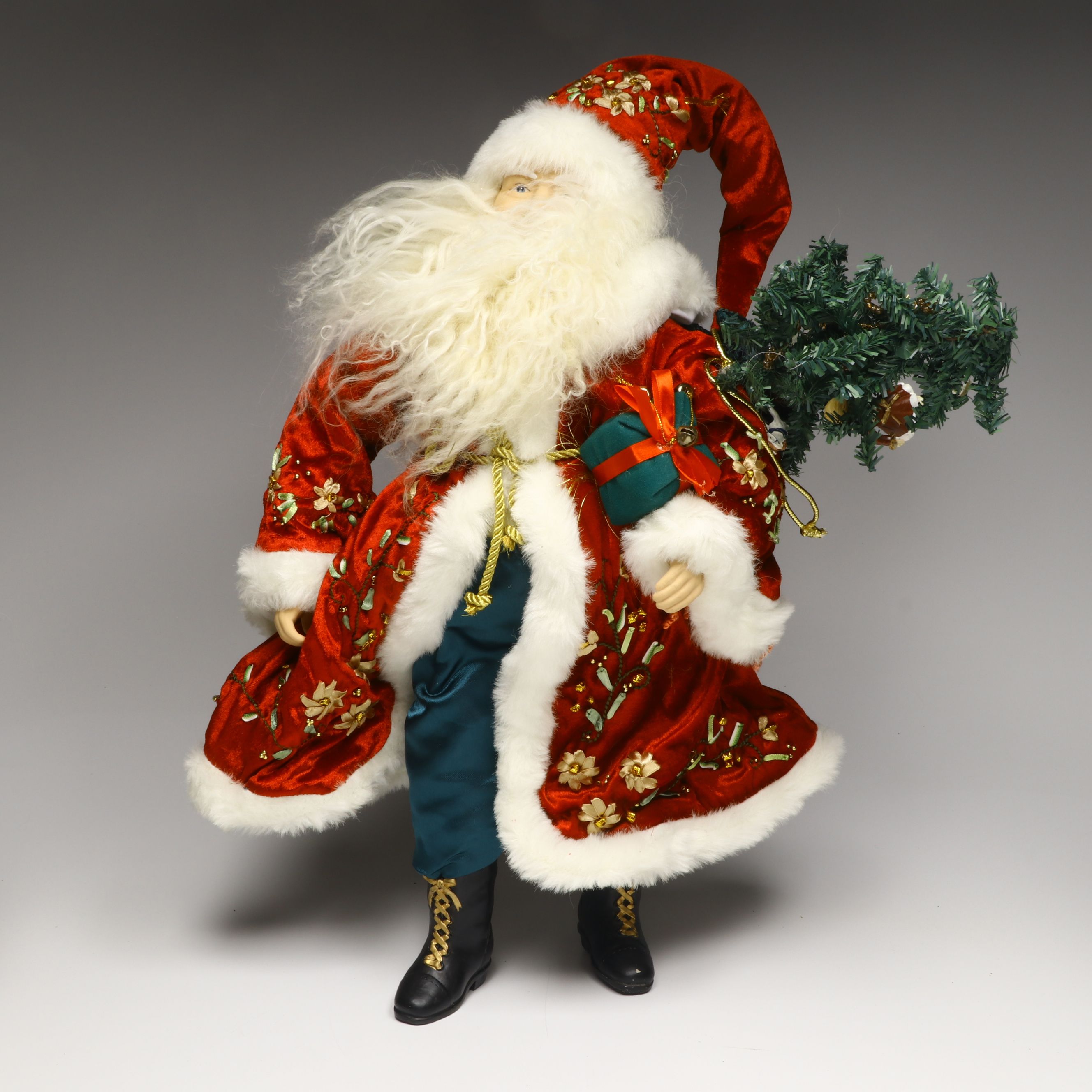 Lighted Tree Topper and More Santa Claus Christmas Figurines