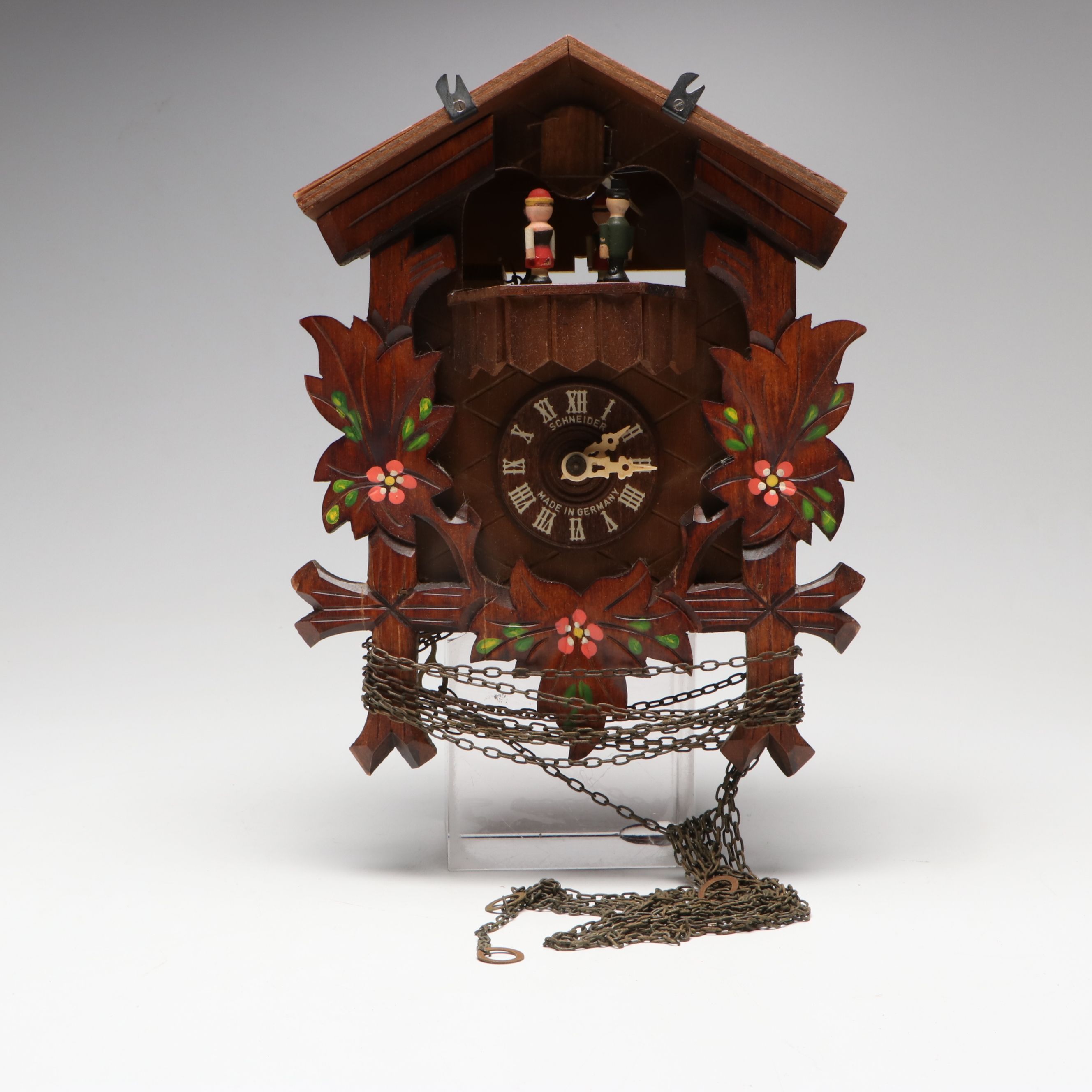 Schneider German Black Forest Hand-Painted Cuckoo Clock