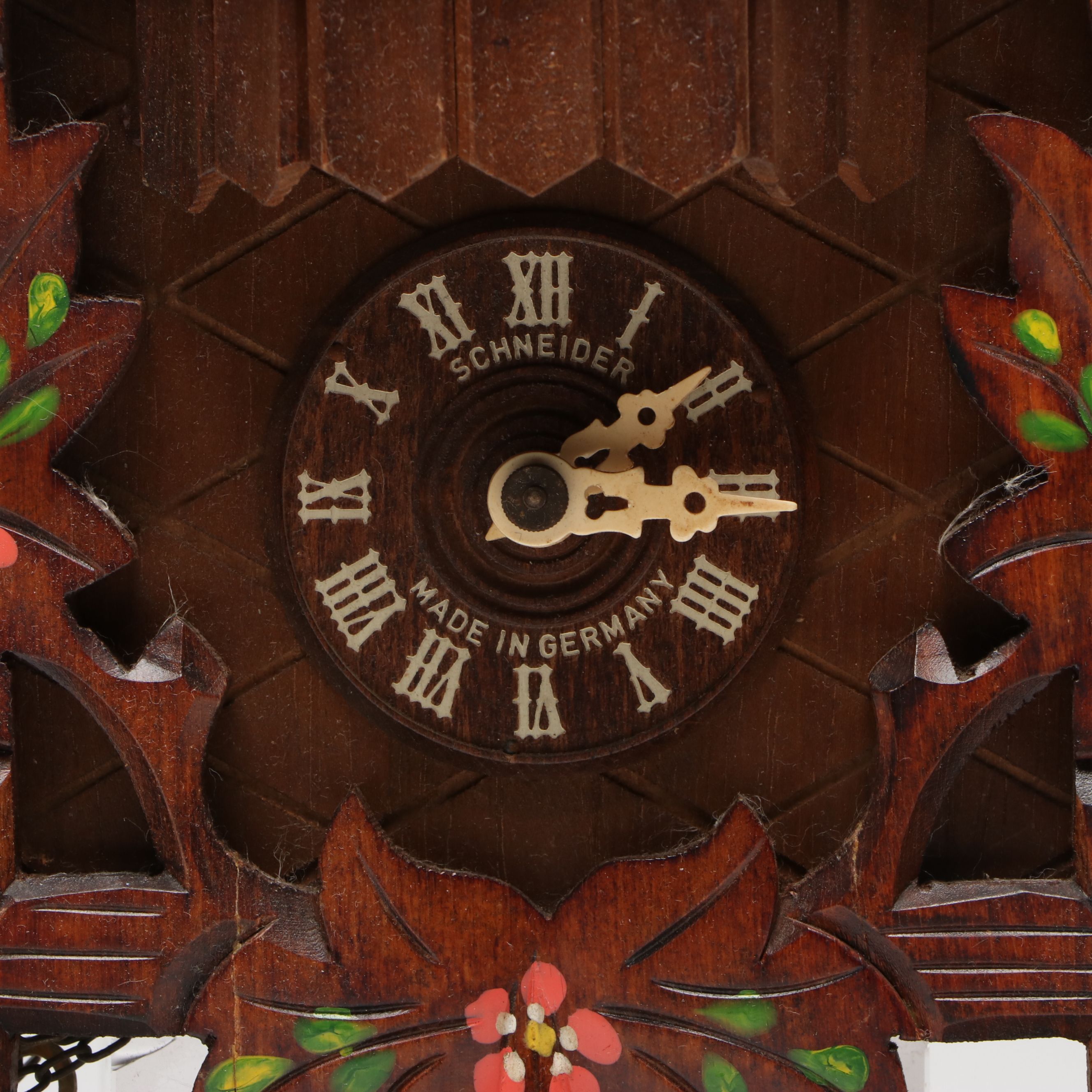 Schneider German Black Forest Hand-Painted Cuckoo Clock