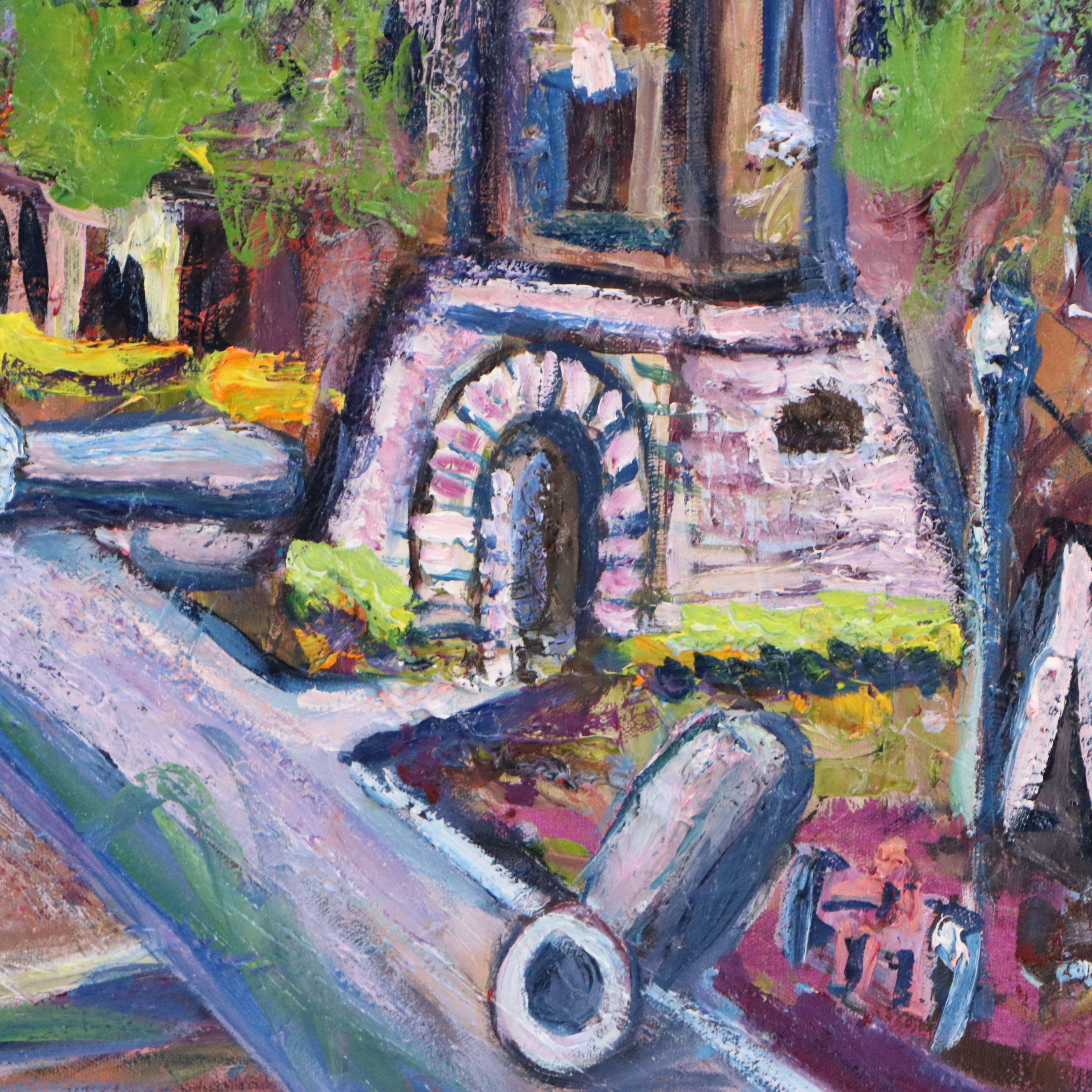 Steve Nassano Cityscape Oil Painting "Tower of Ft. Thomas," 2019