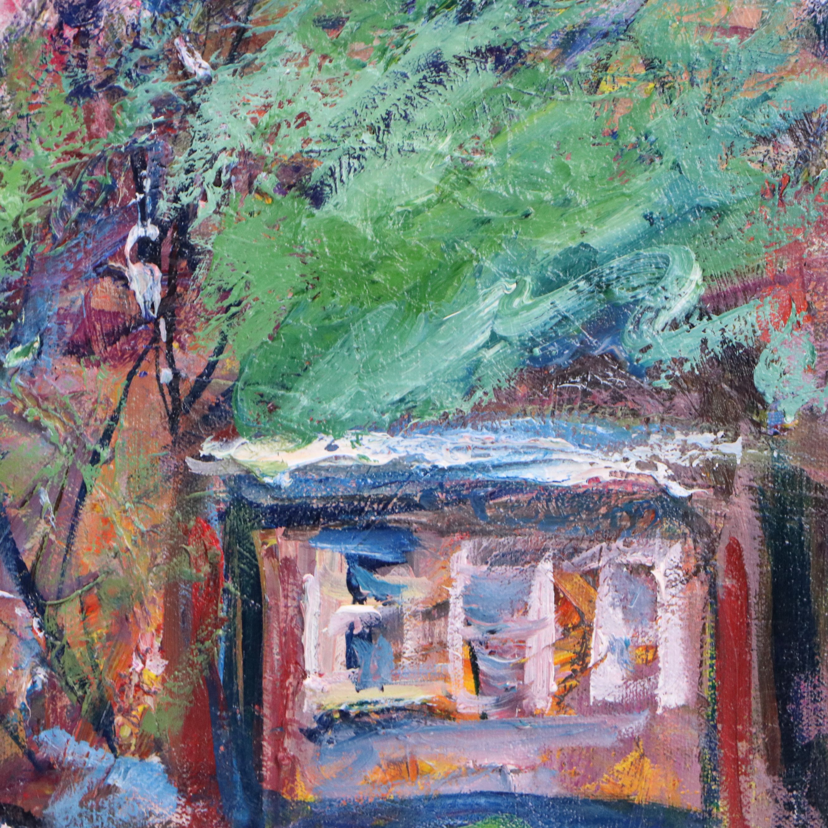 Steve Nassano Cityscape Oil Painting "Tower of Ft. Thomas," 2019