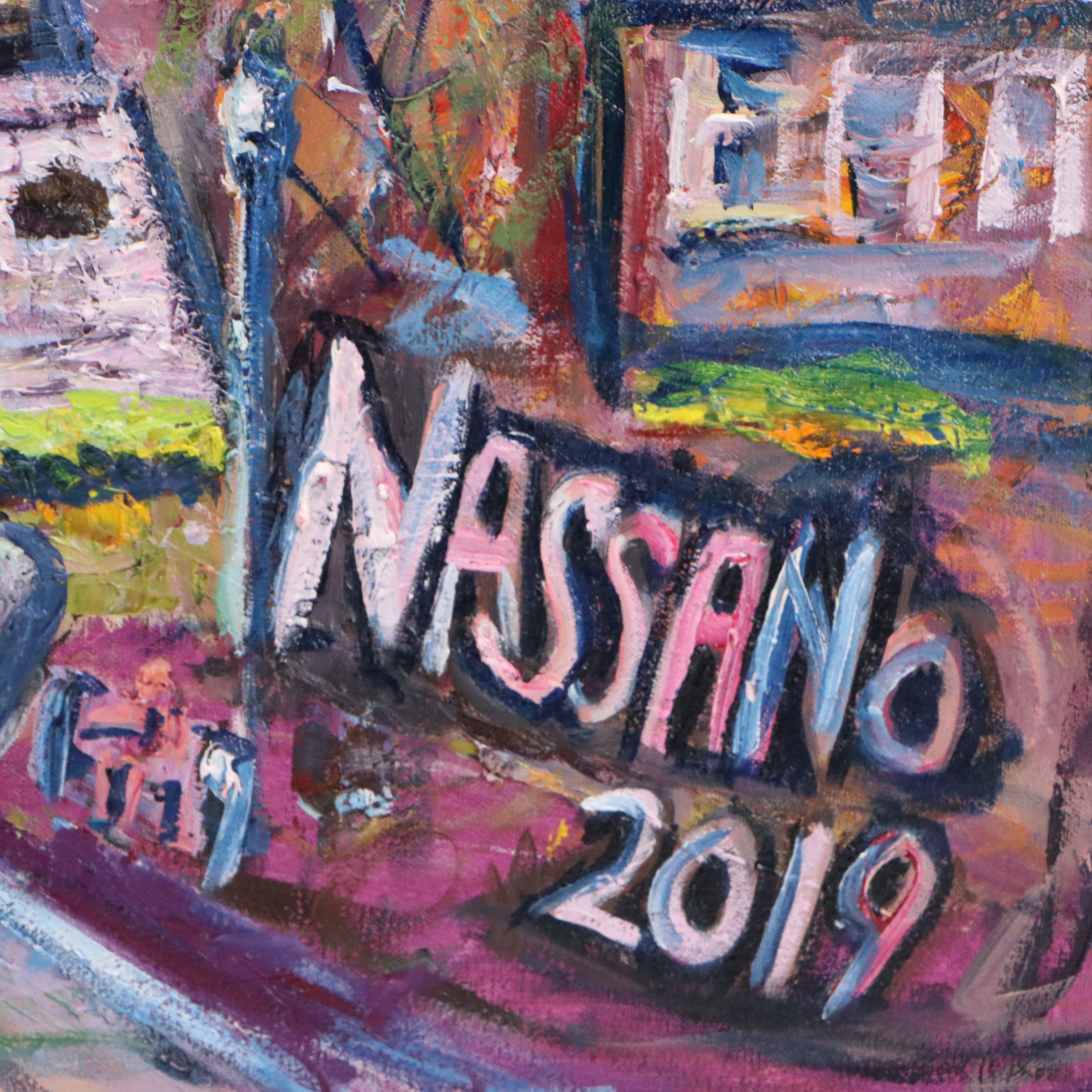 Steve Nassano Cityscape Oil Painting "Tower of Ft. Thomas," 2019