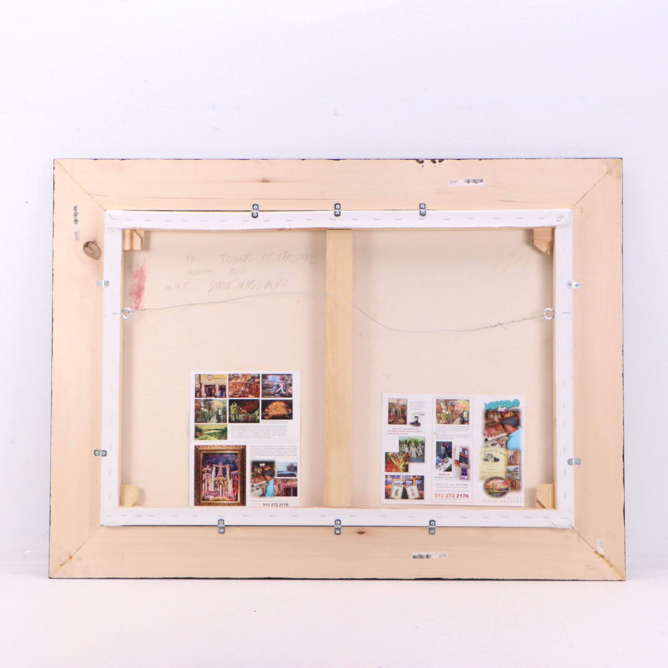 Steve Nassano Cityscape Oil Painting "Tower of Ft. Thomas," 2019