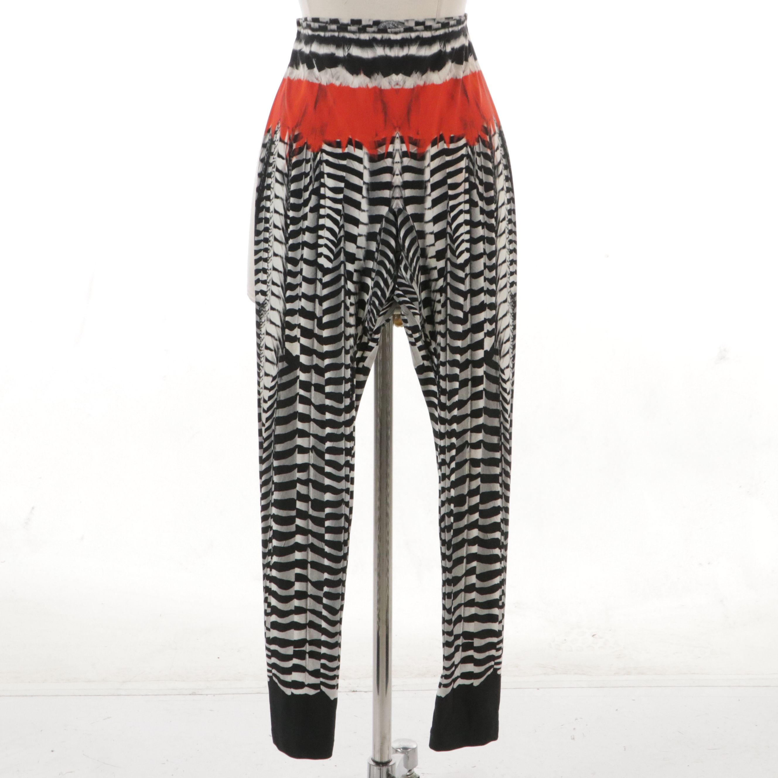 Maison Margiela Sleeveless Wrap Cardigan and Alexander McQueen Printed Leggings