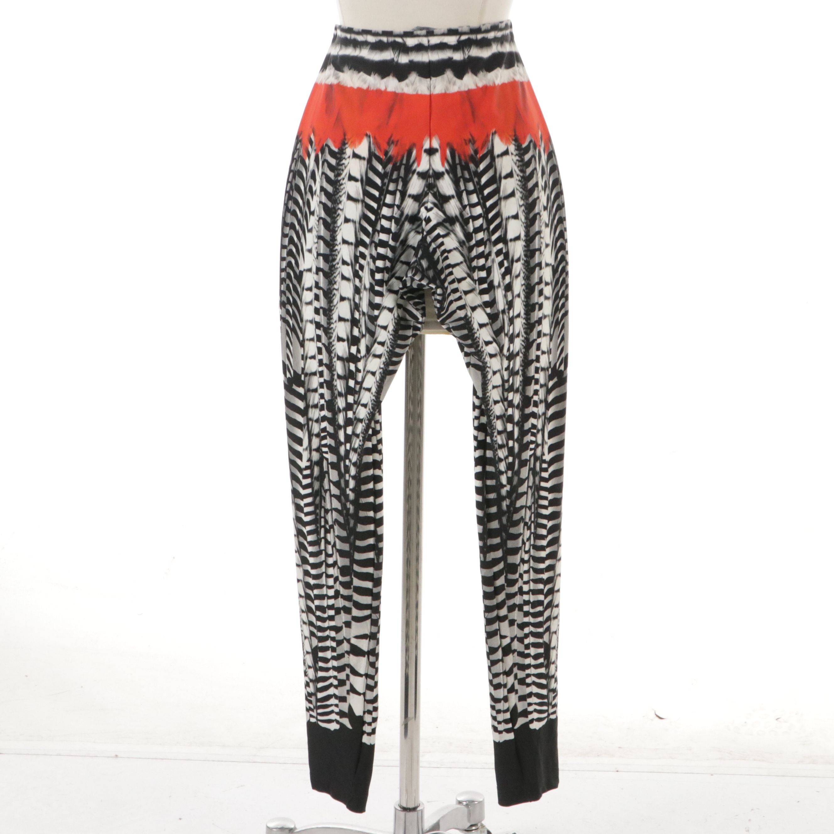 Maison Margiela Sleeveless Wrap Cardigan and Alexander McQueen Printed Leggings