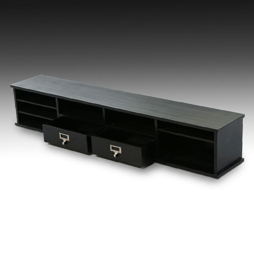 Contemporary Black Apothecary Media Console