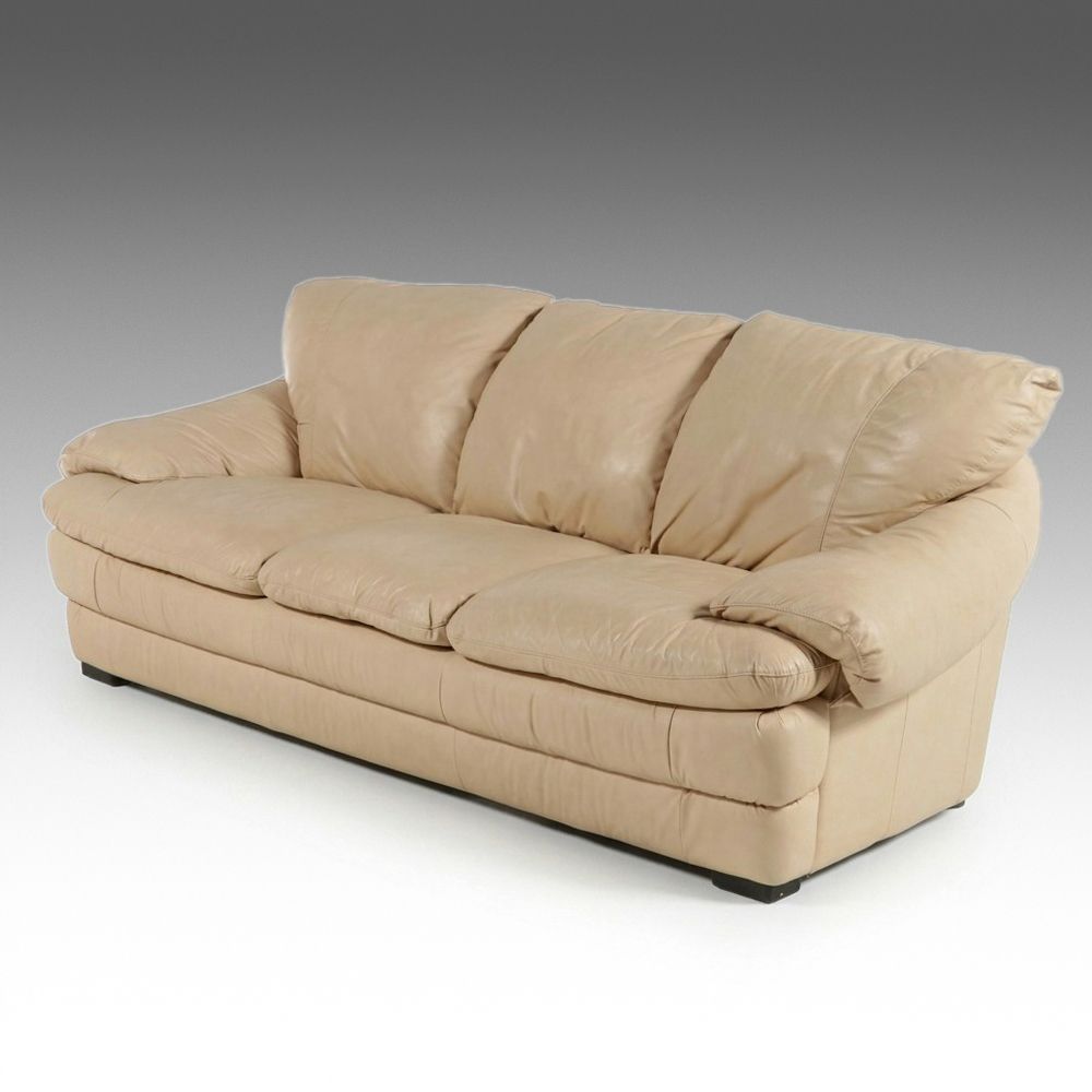 Natuzzi Leather Three-Seat Sofa, Late 20th Century