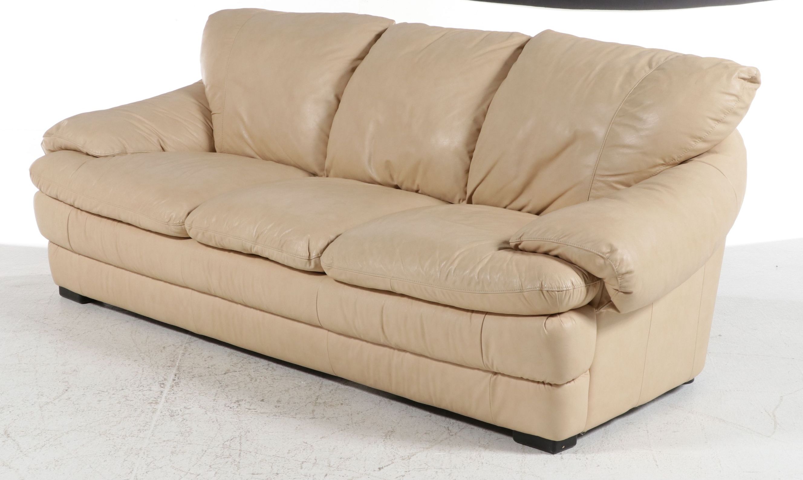 Natuzzi Leather Three-Seat Sofa, Late 20th Century