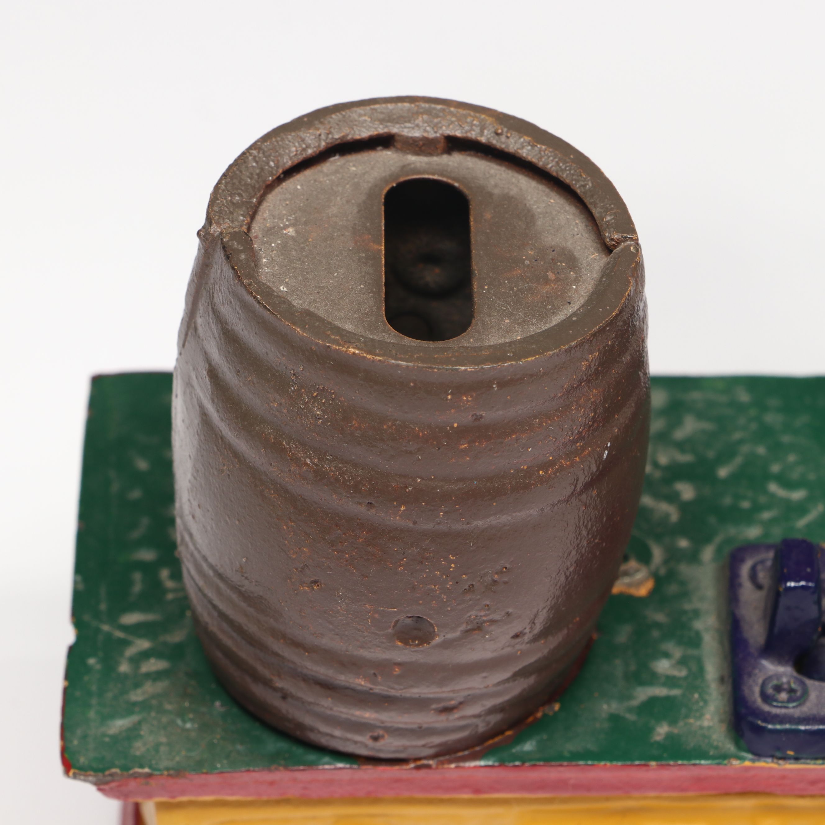 Polychrome Cast Iron "Trick Dog" Mechanical Coin Bank, 20th Century