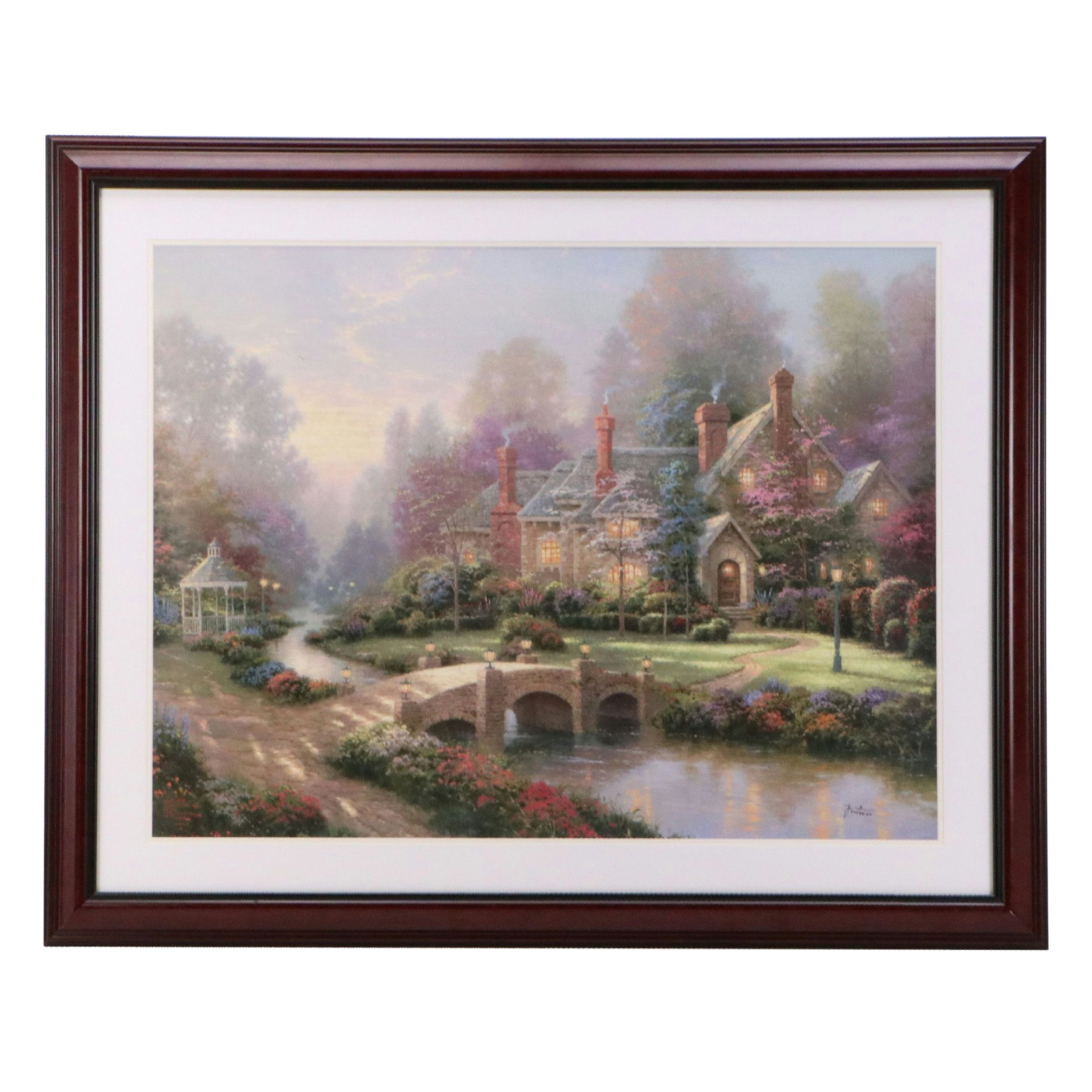 Thomas Kinkade Offset Lithograph "Beyond Spring Gate"