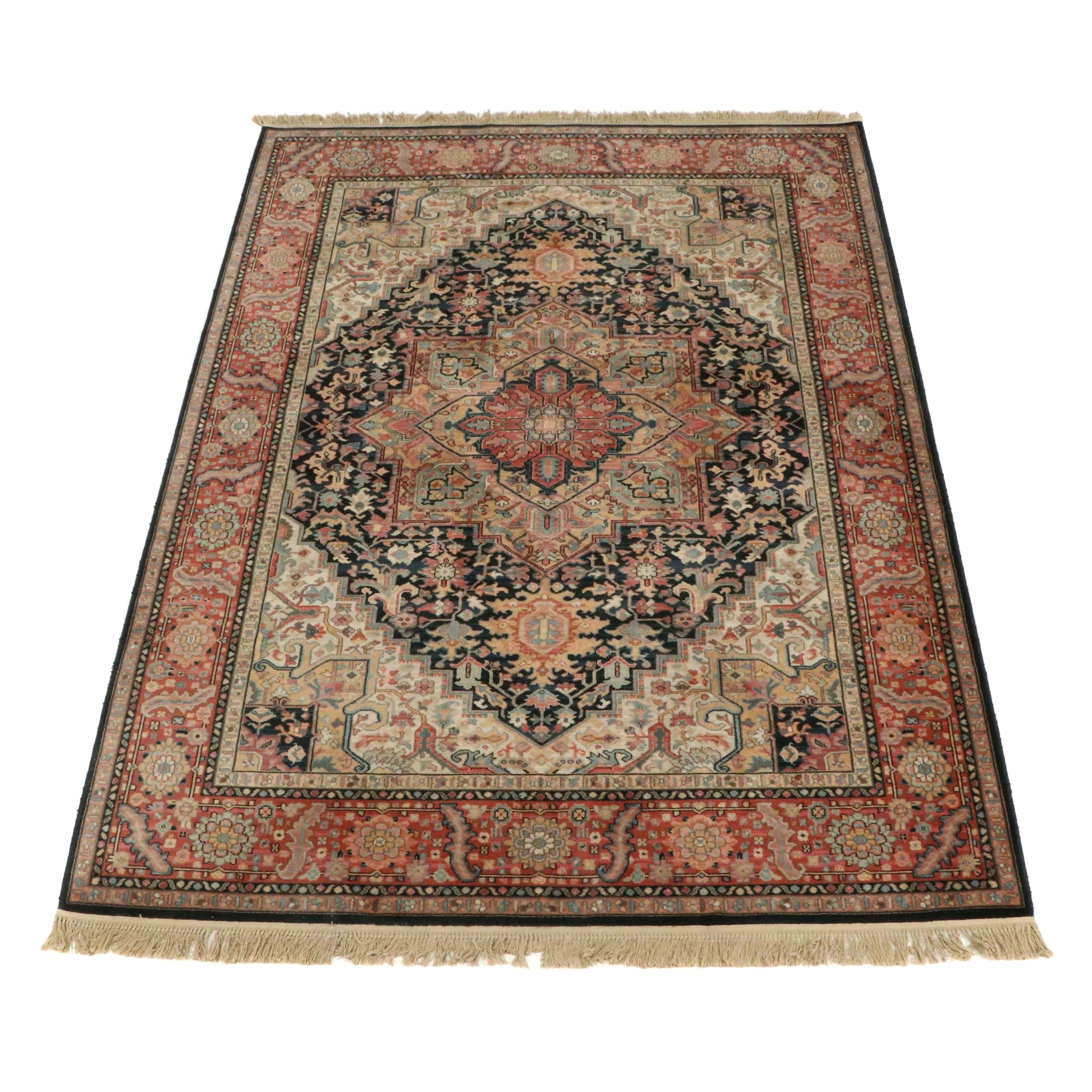 8'8 x 12'9 Power Loomed Karastan Navy Heriz Room-Sized Rug
