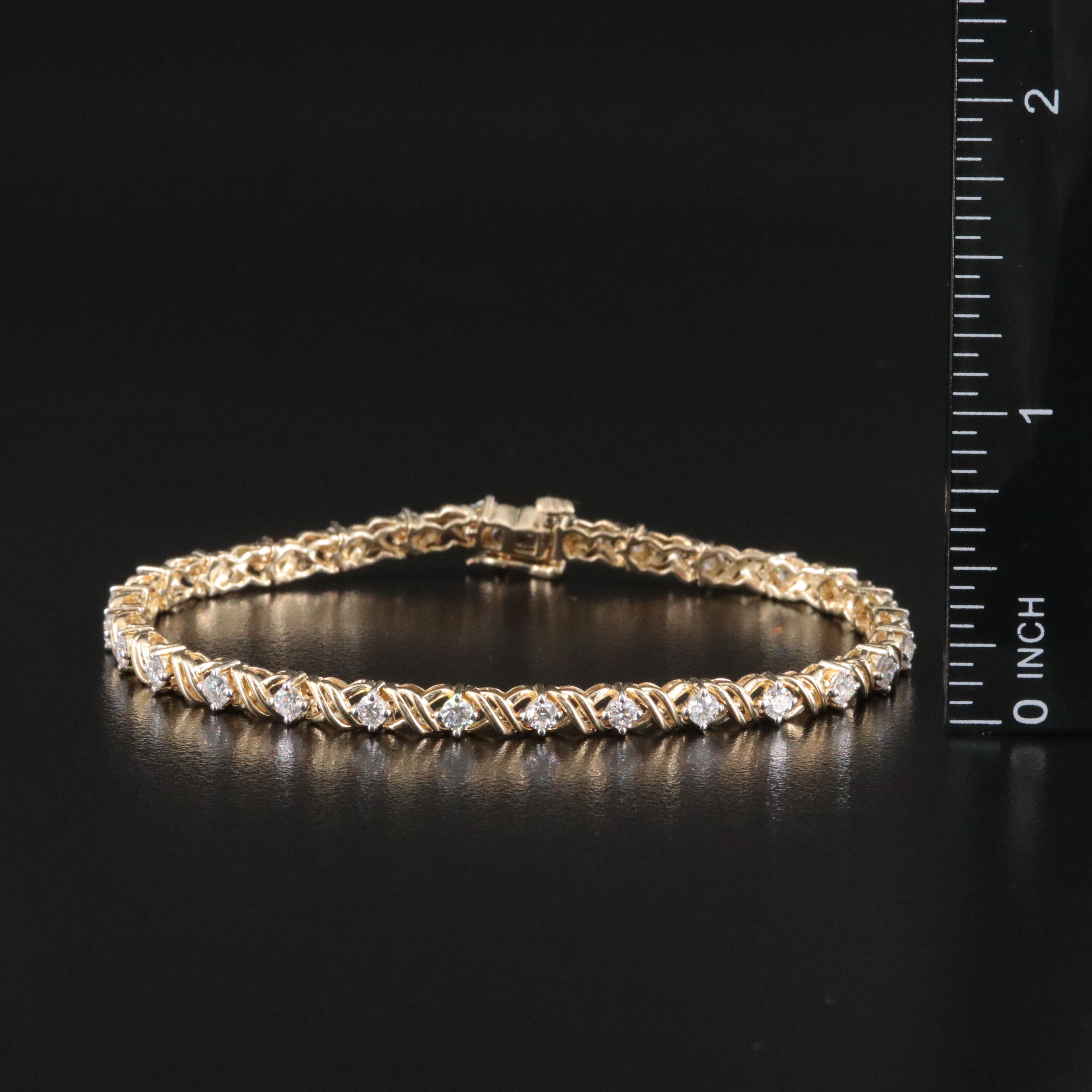 10K 1.75 CTW Lab Grown Diamond "XO" Bracelet