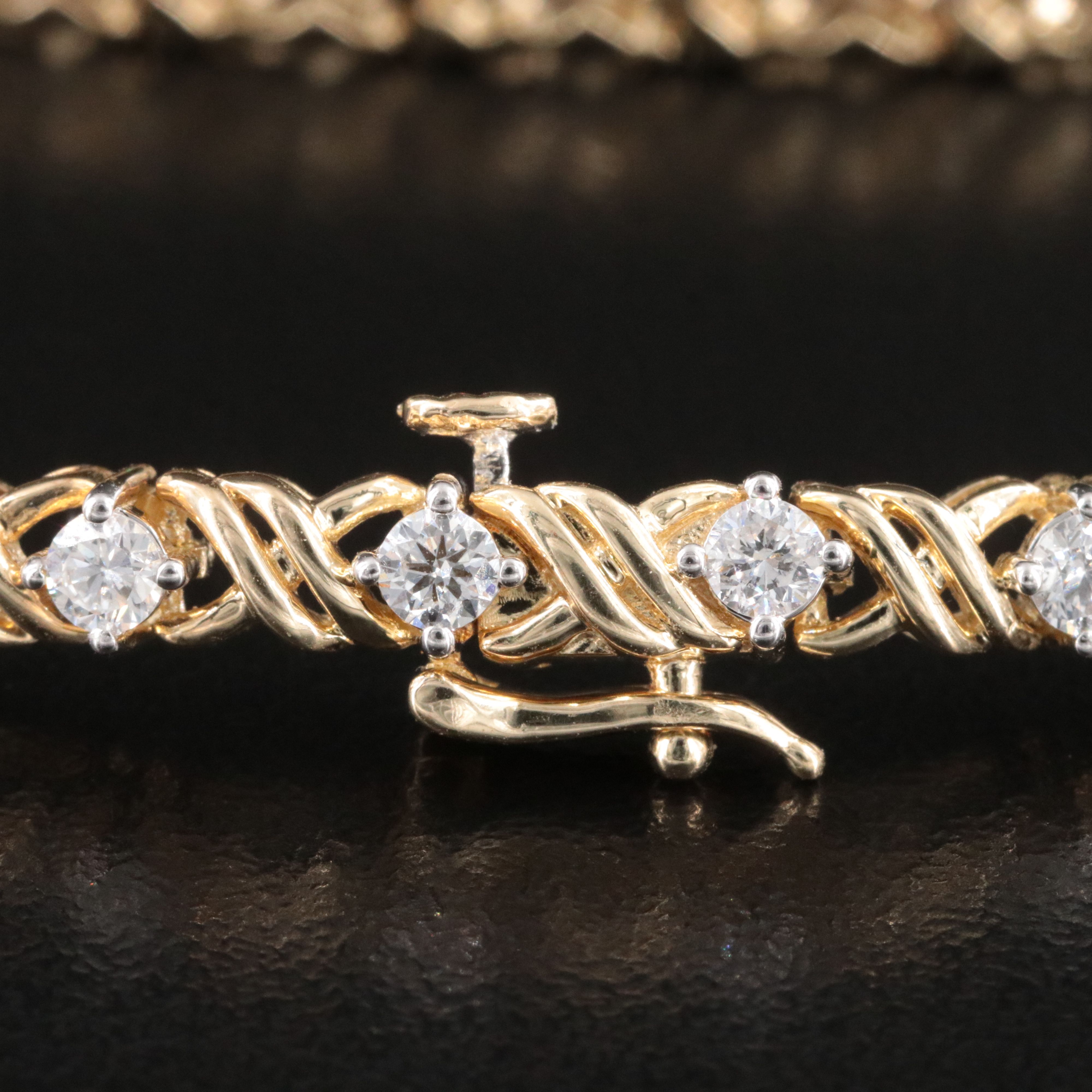 10K 1.75 CTW Lab Grown Diamond "XO" Bracelet