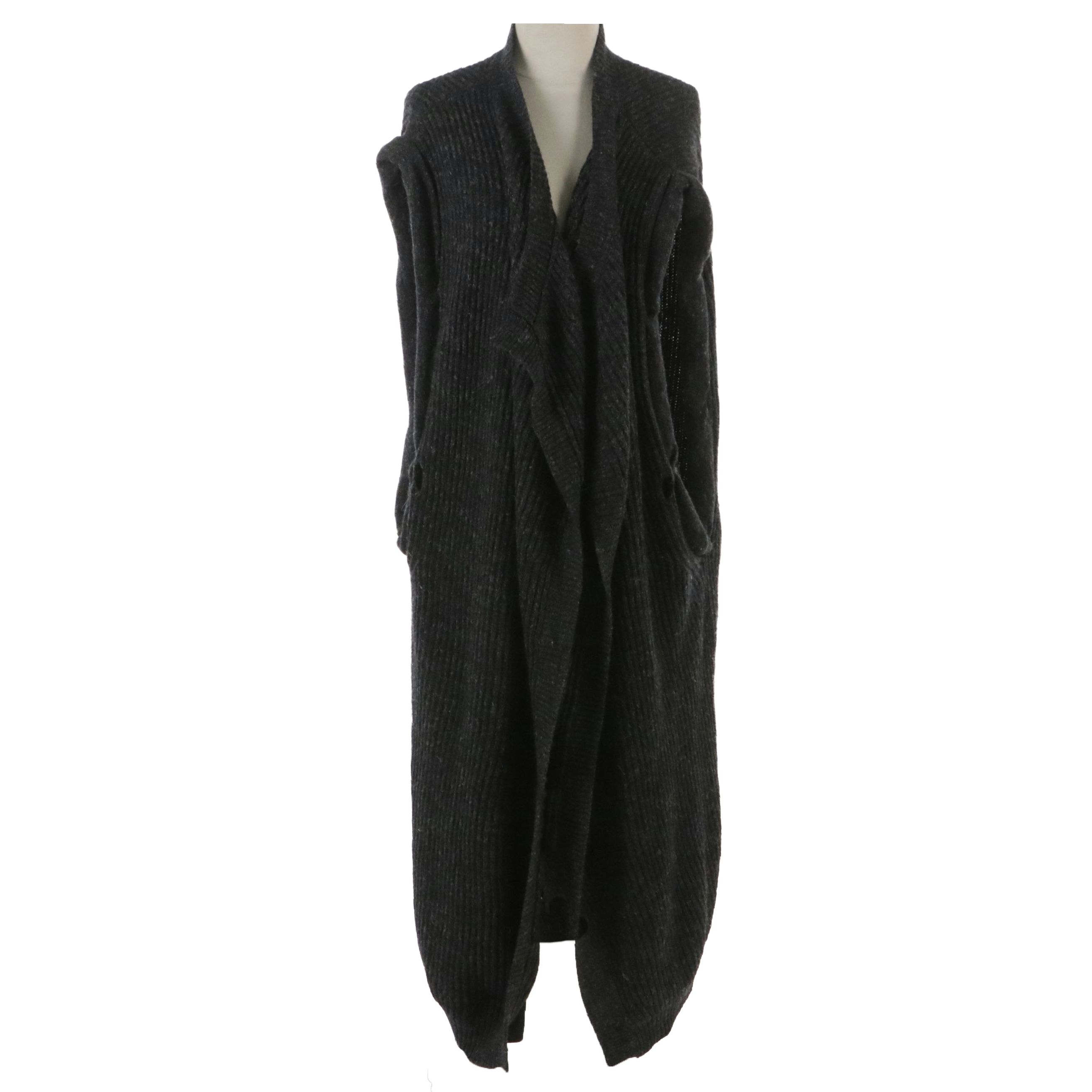 Maison Margiela Sleeveless Wrap Cardigan and Alexander McQueen Printed Leggings