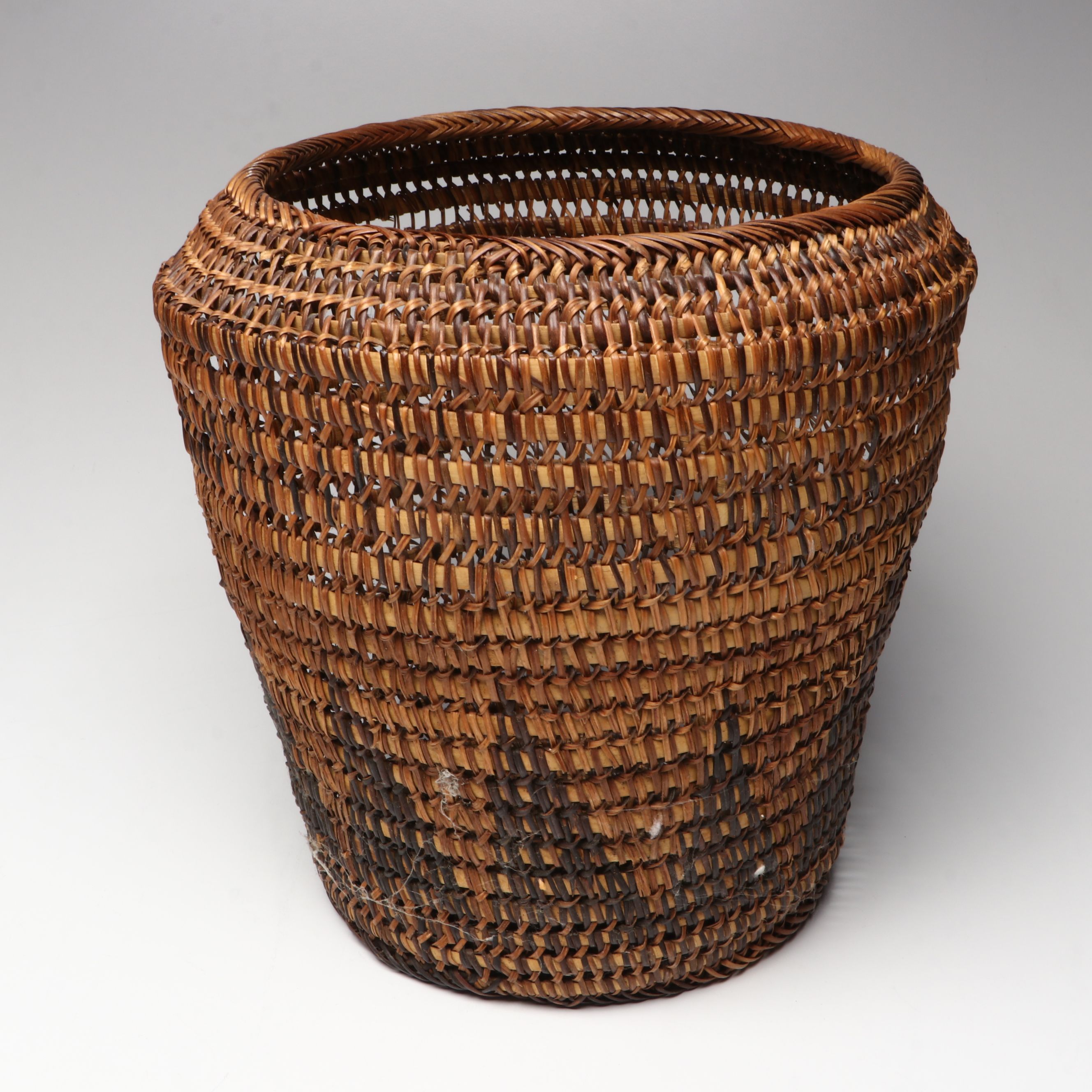 Rustic Handwoven Bamboo and Rattan Baskets with Other Wicker Boxes and Vase