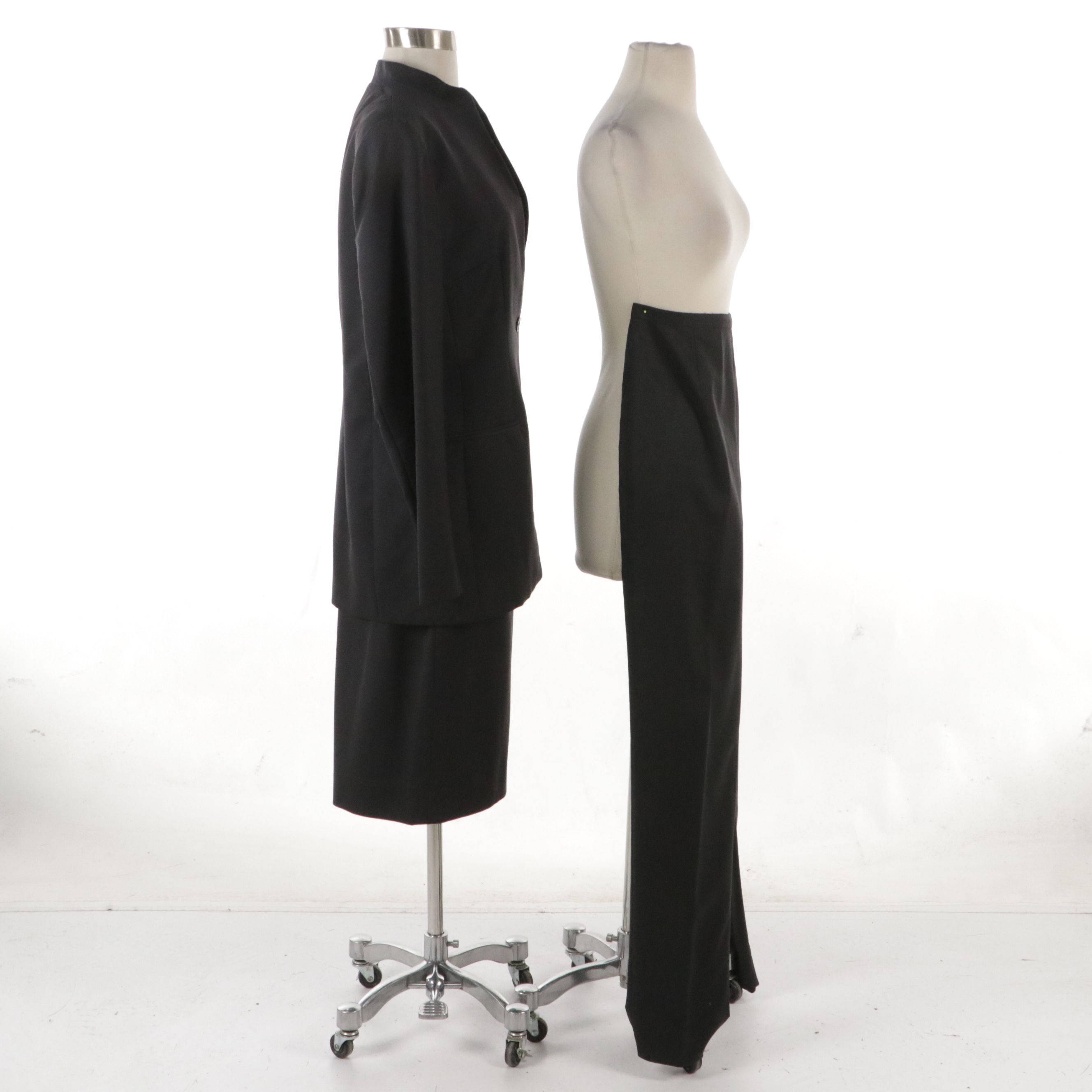 Giorgio Armani Wool Trousers, Pencil Skirt and Single Button Blazer Jacket