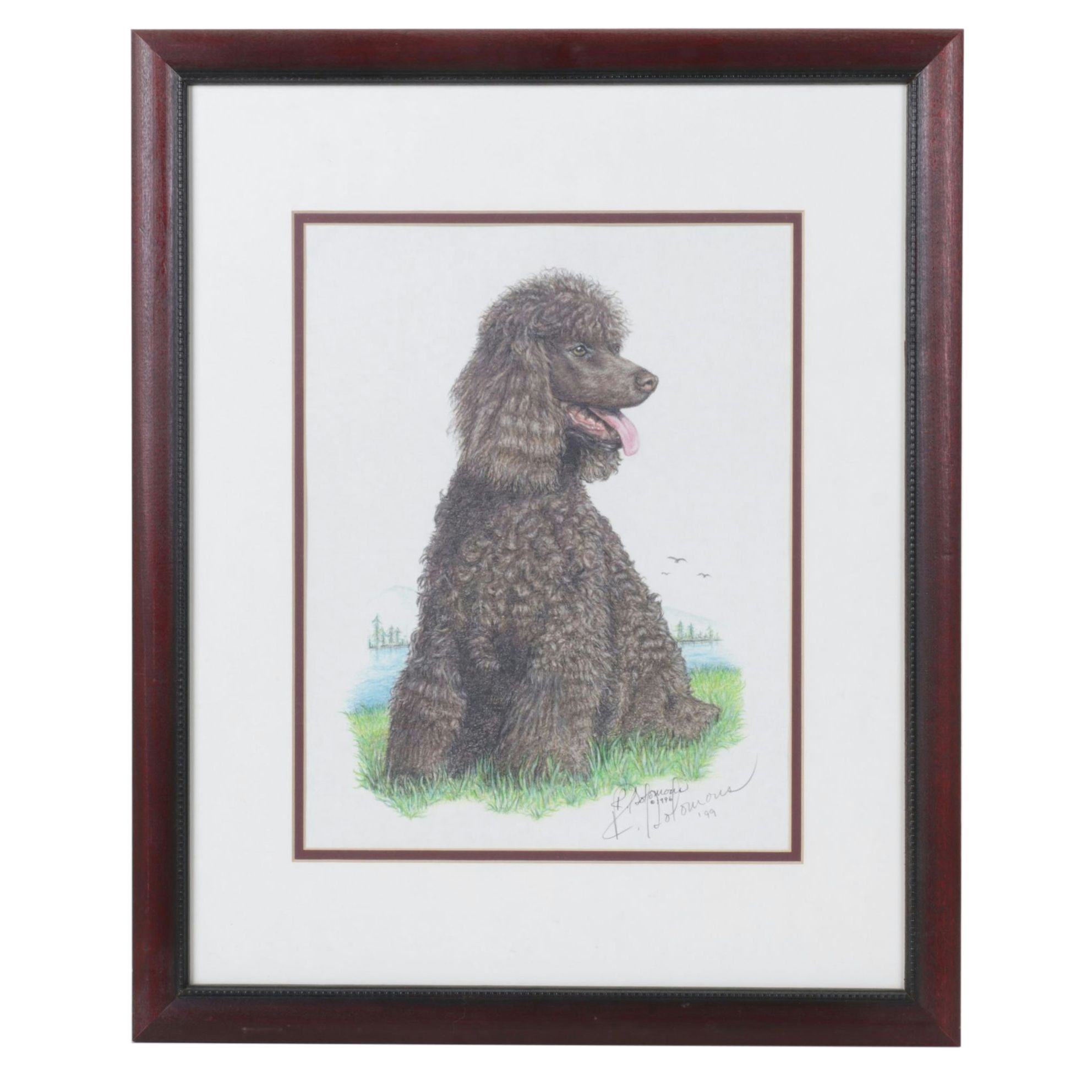 Rodica E. Solomon Digital Portrait of Chocolate Poodle, 1999