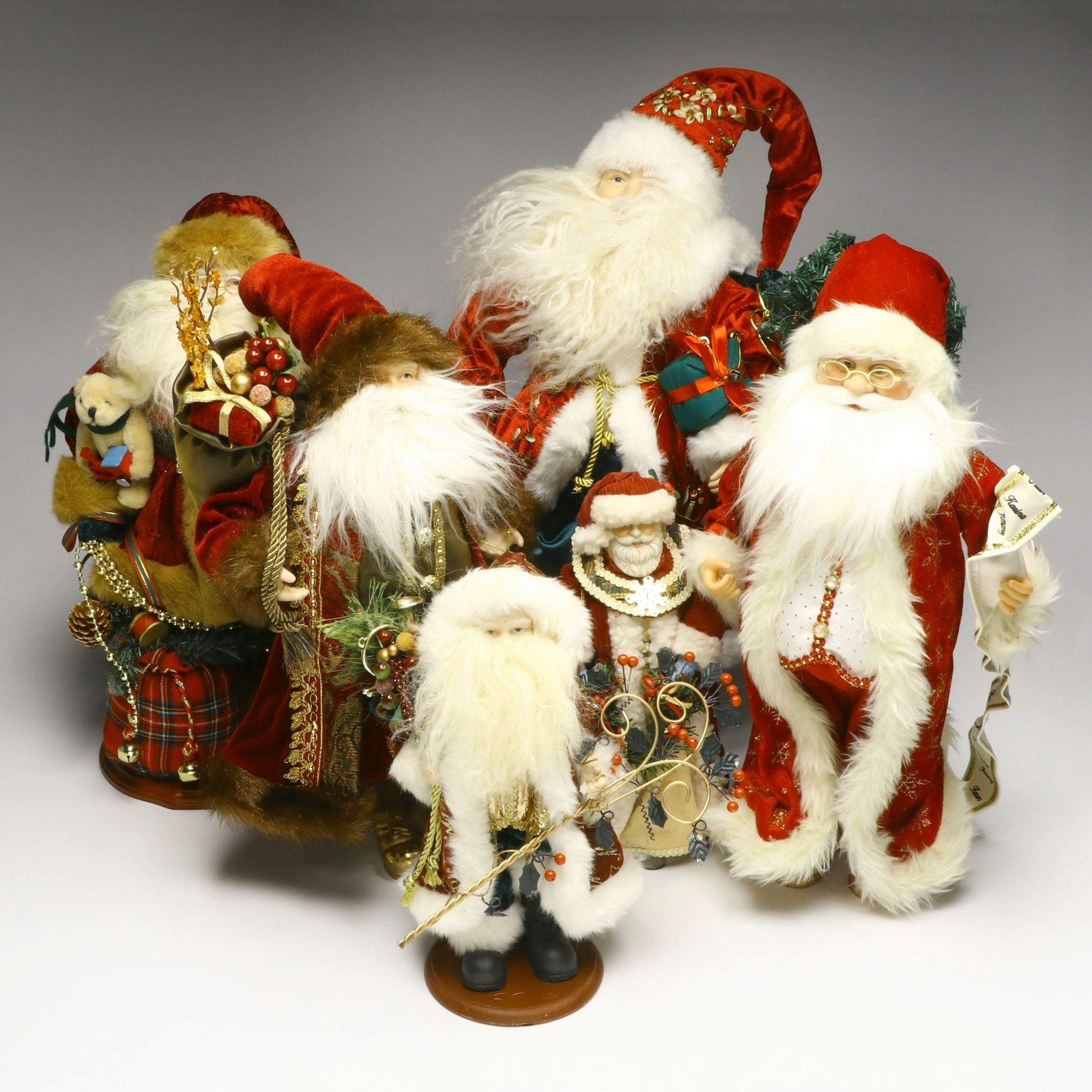 Lighted Tree Topper and More Santa Claus Christmas Figurines