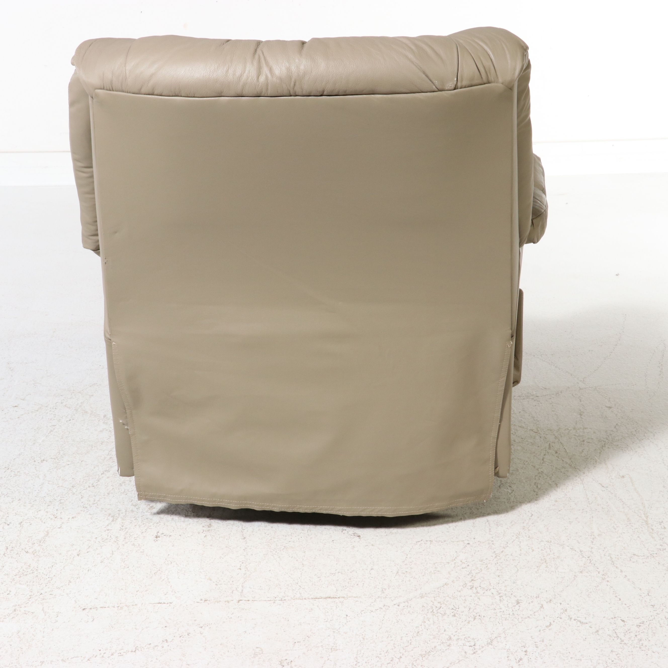 Oversized Leather Swivel Rocker Recliner, 21st Century