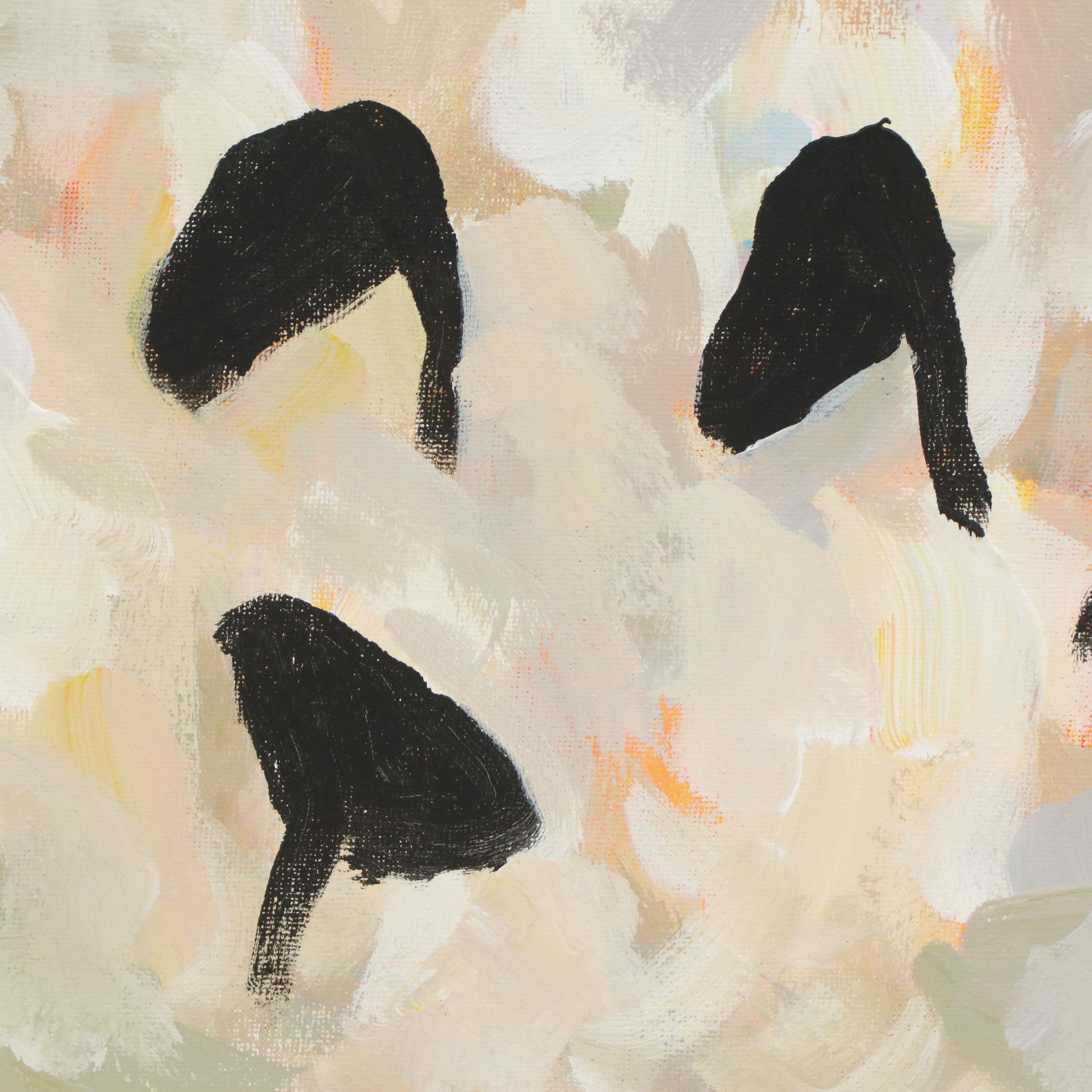 Elle Raines Acrylic Painting "Flock of Sheep #29"
