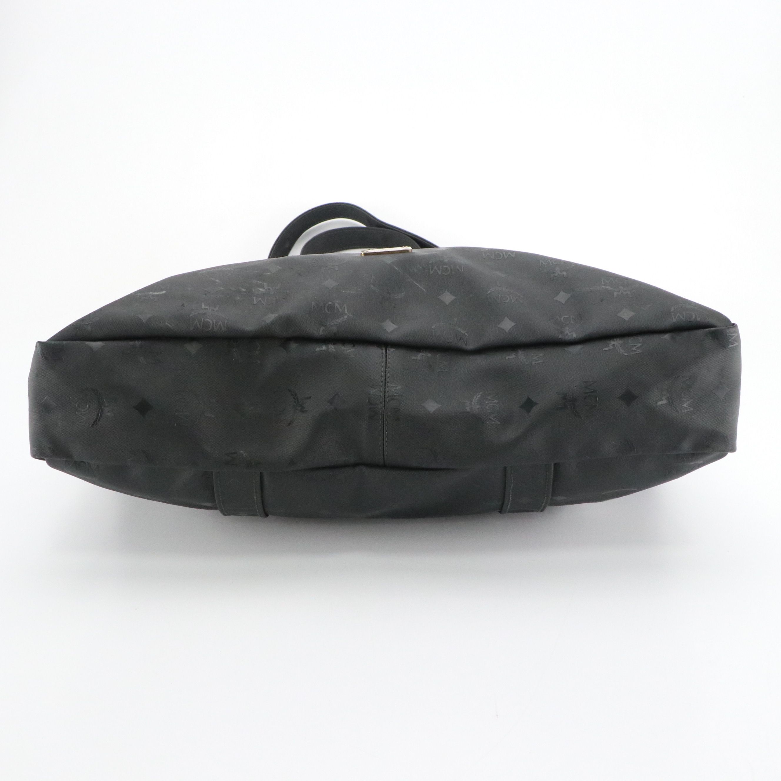 MCM Large Tote Bag in Black Visetos Coated Nylon