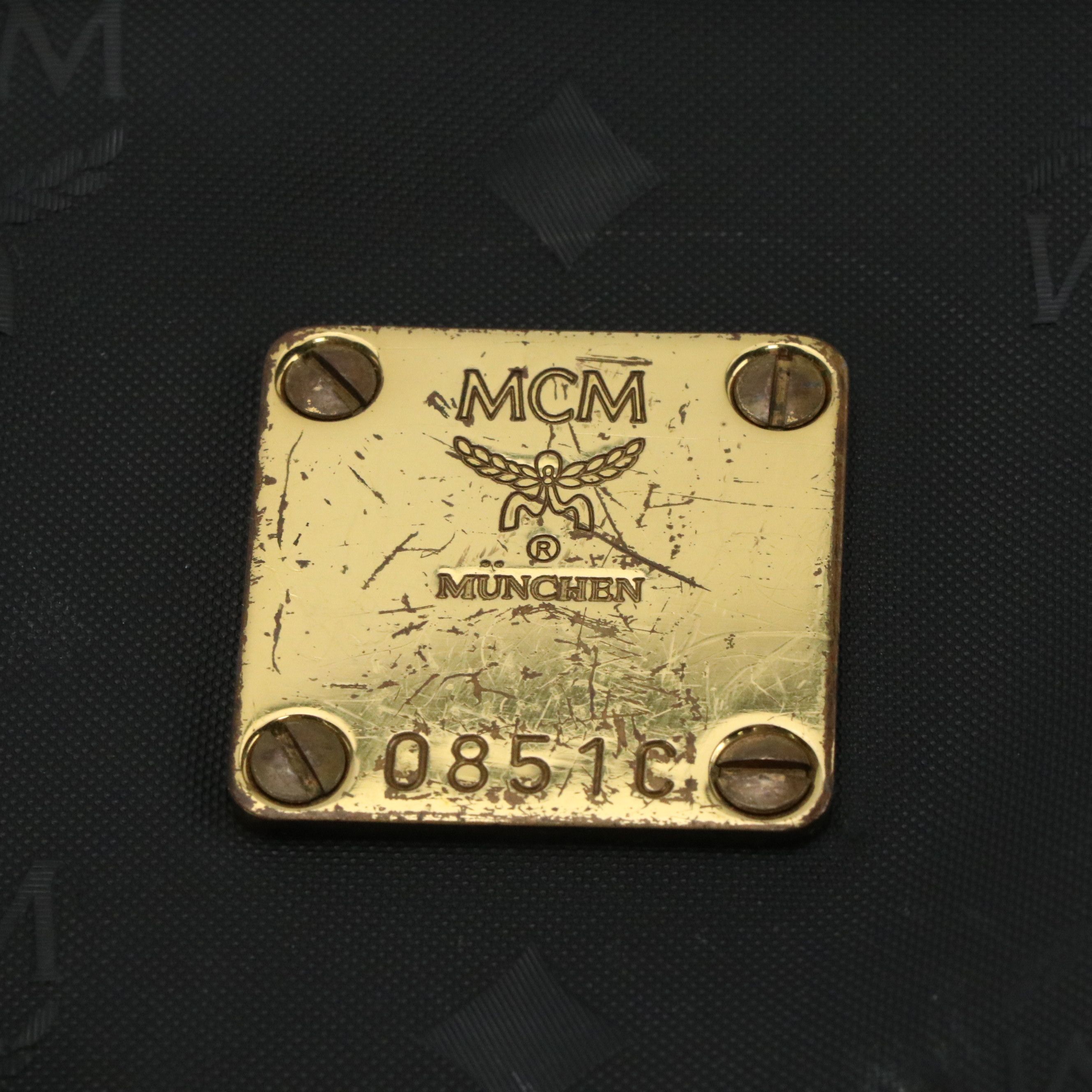 MCM Large Tote Bag in Black Visetos Coated Nylon