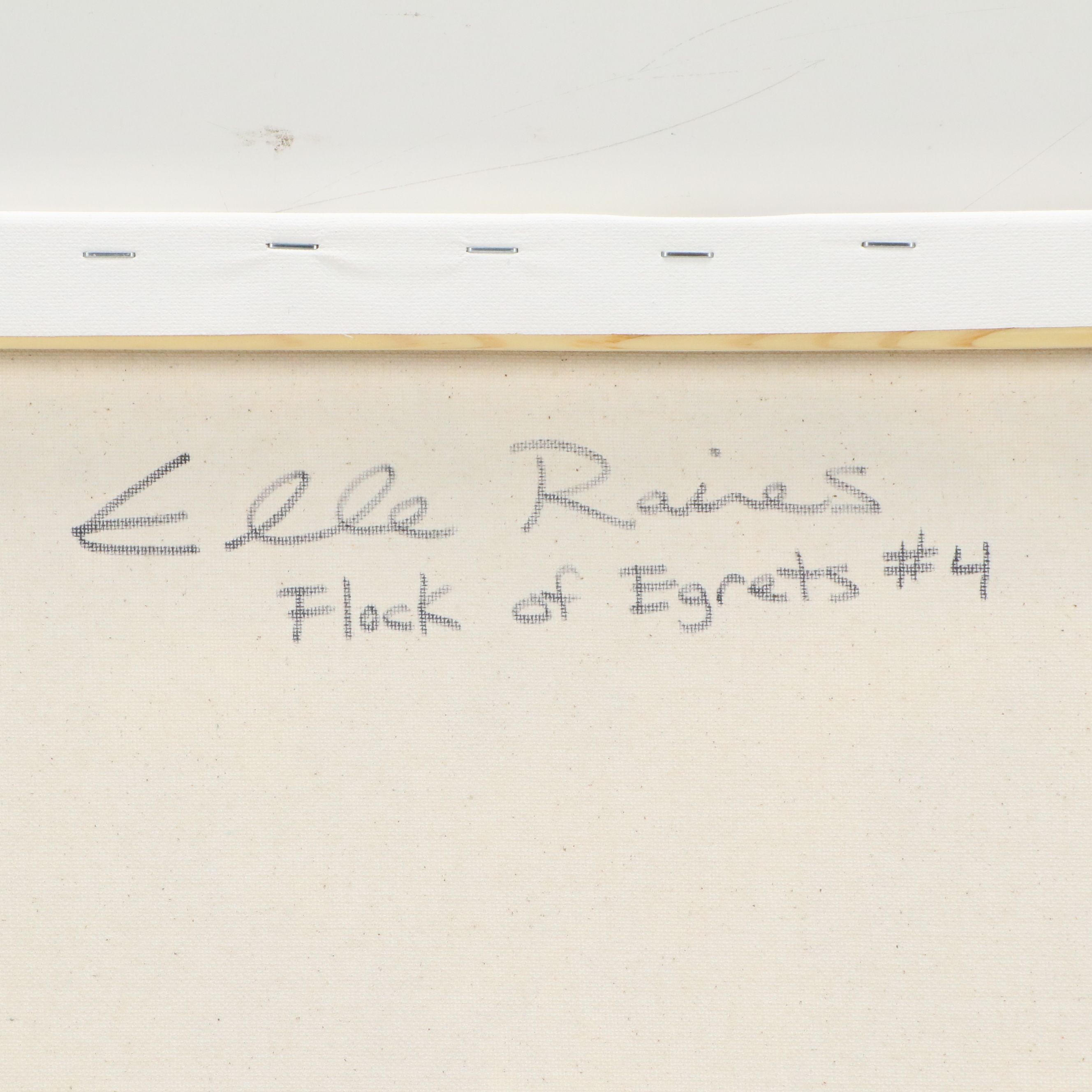 Elle Raines Acrylic Painting "Flock of Egrets #4"