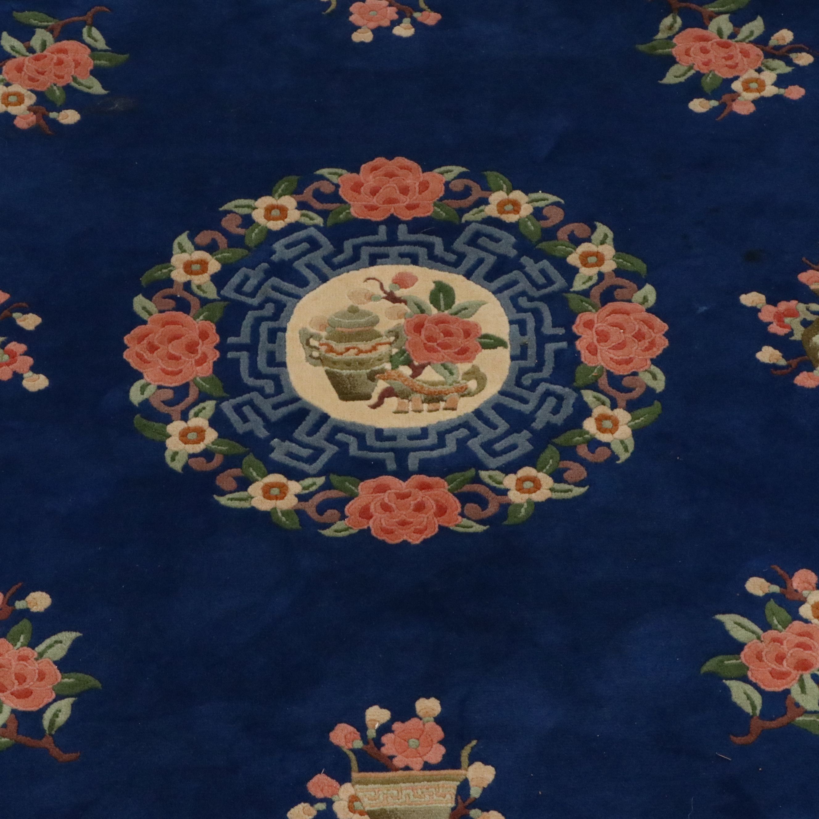 8'5 x 12'4 Hand-Knotted and Carved Chinese Peking Style Area Rug