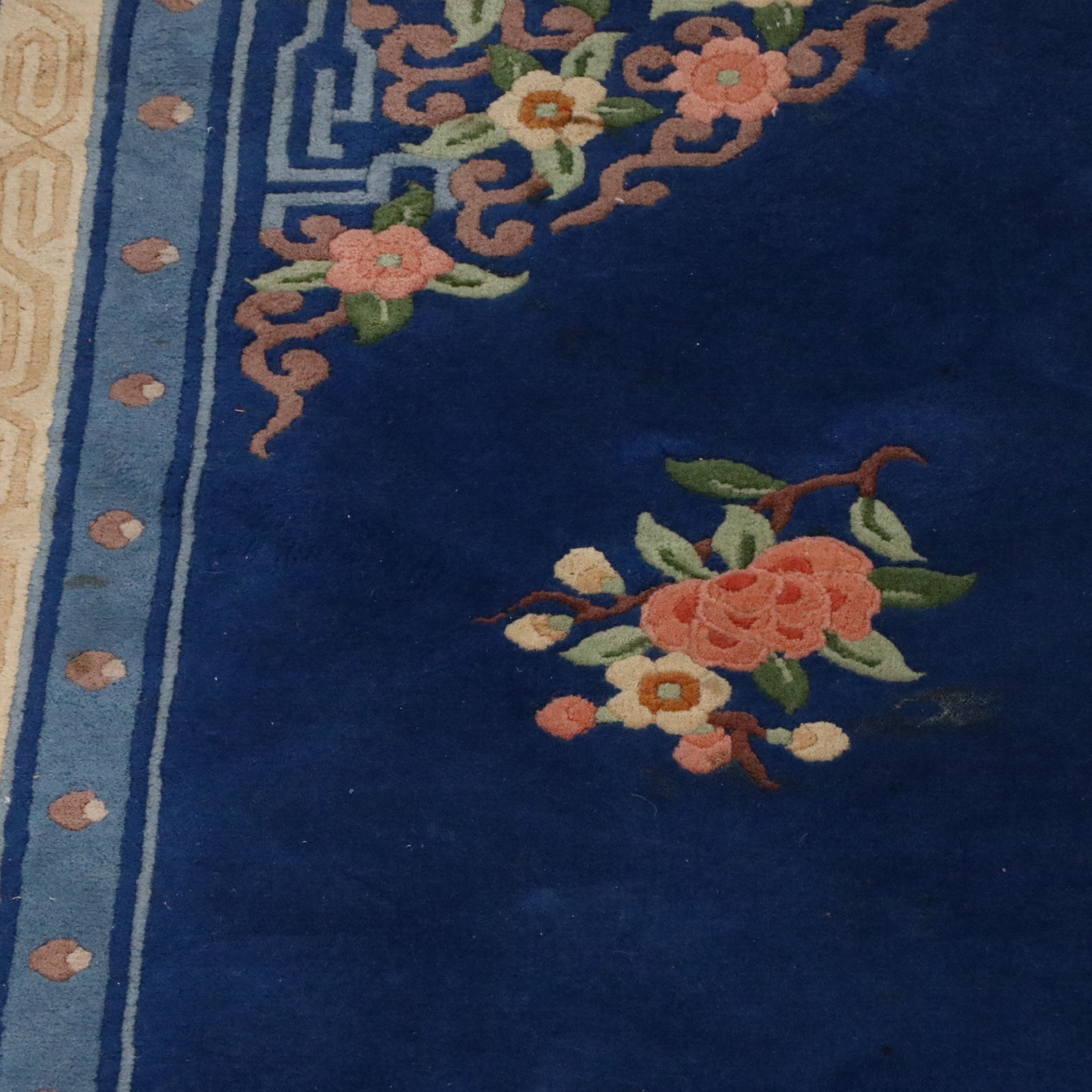 8'5 x 12'4 Hand-Knotted and Carved Chinese Peking Style Area Rug