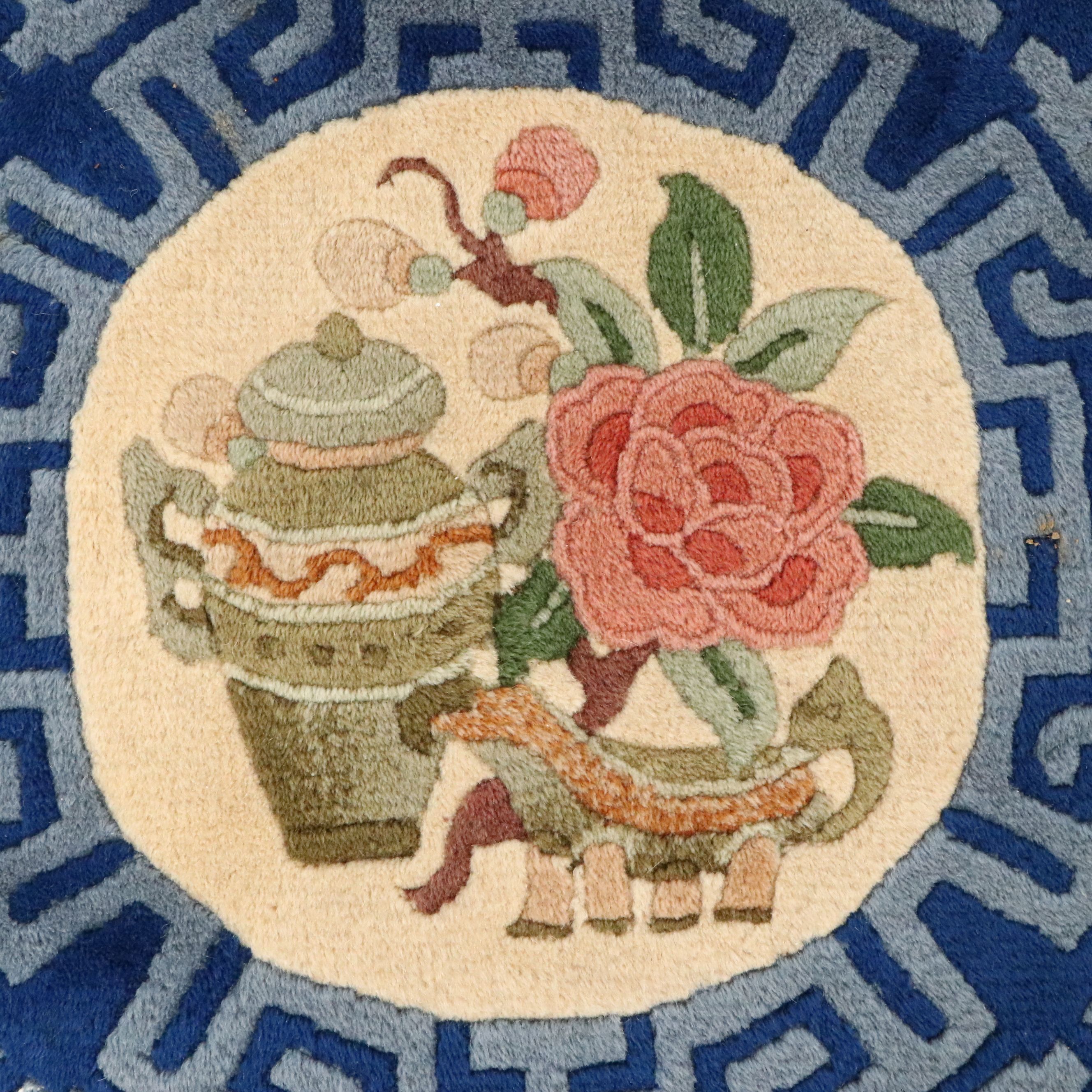 8'5 x 12'4 Hand-Knotted and Carved Chinese Peking Style Area Rug