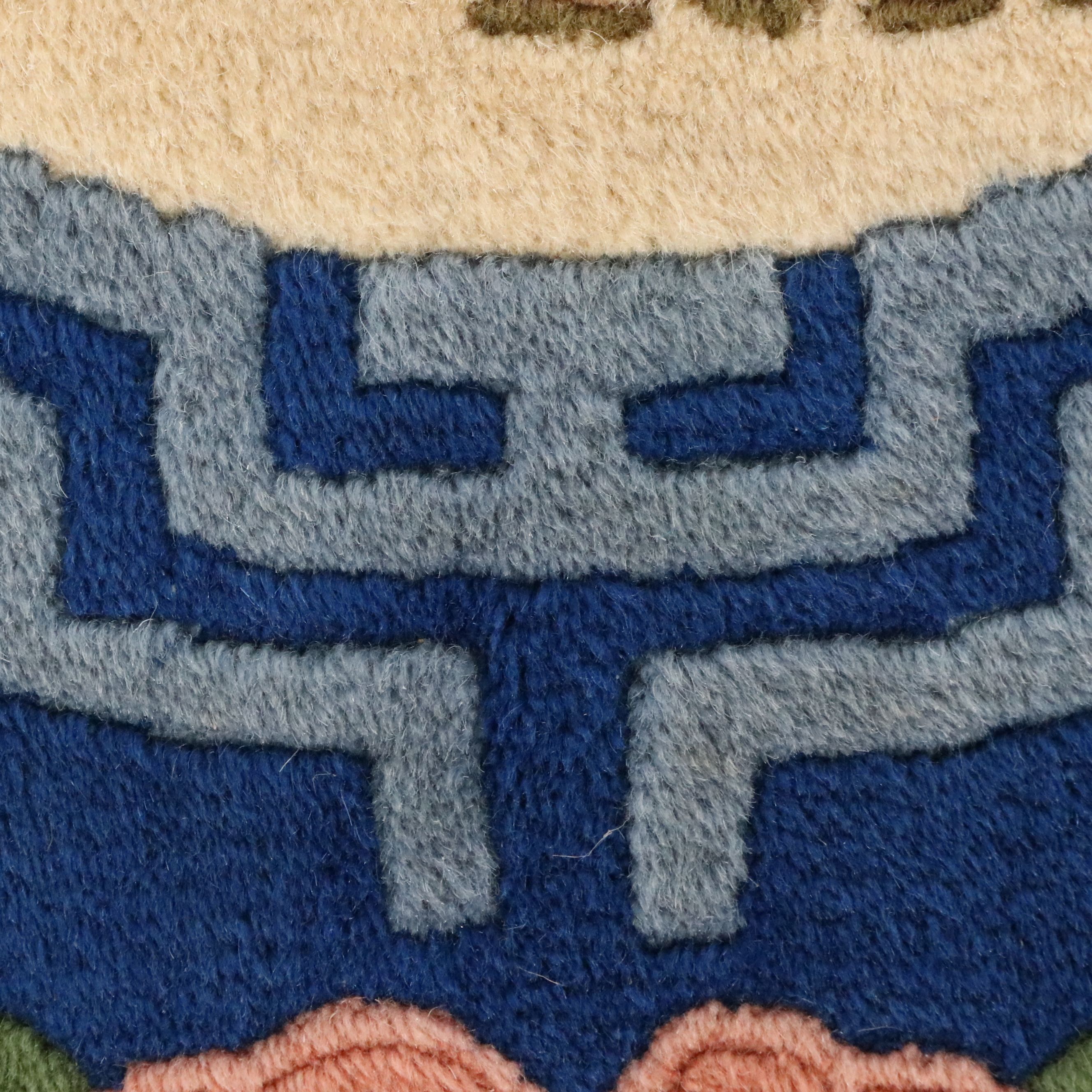 8'5 x 12'4 Hand-Knotted and Carved Chinese Peking Style Area Rug