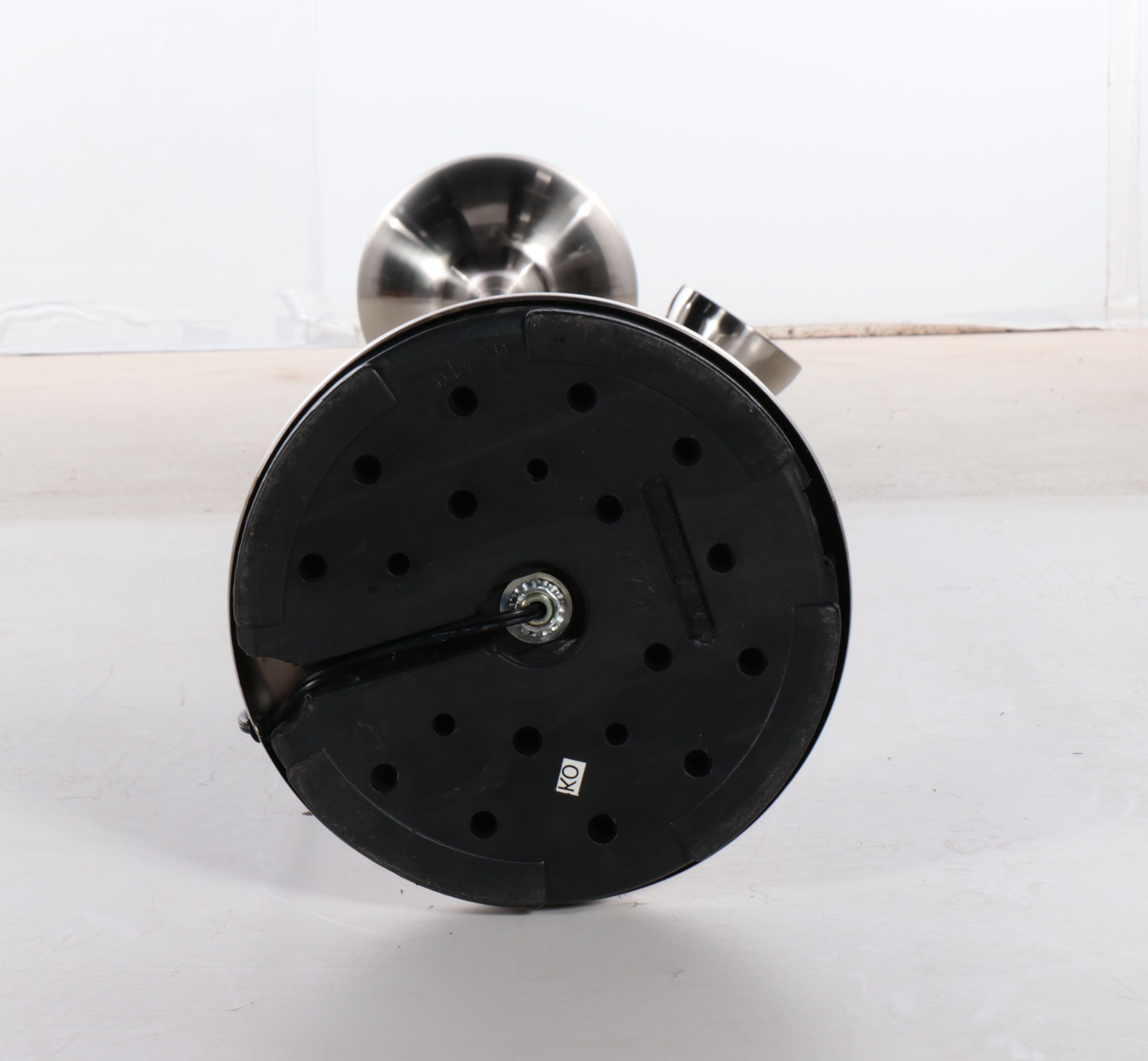 Modern Brushed Stainless Torchiere Floor Lamp with Task Lamp, 21st Century