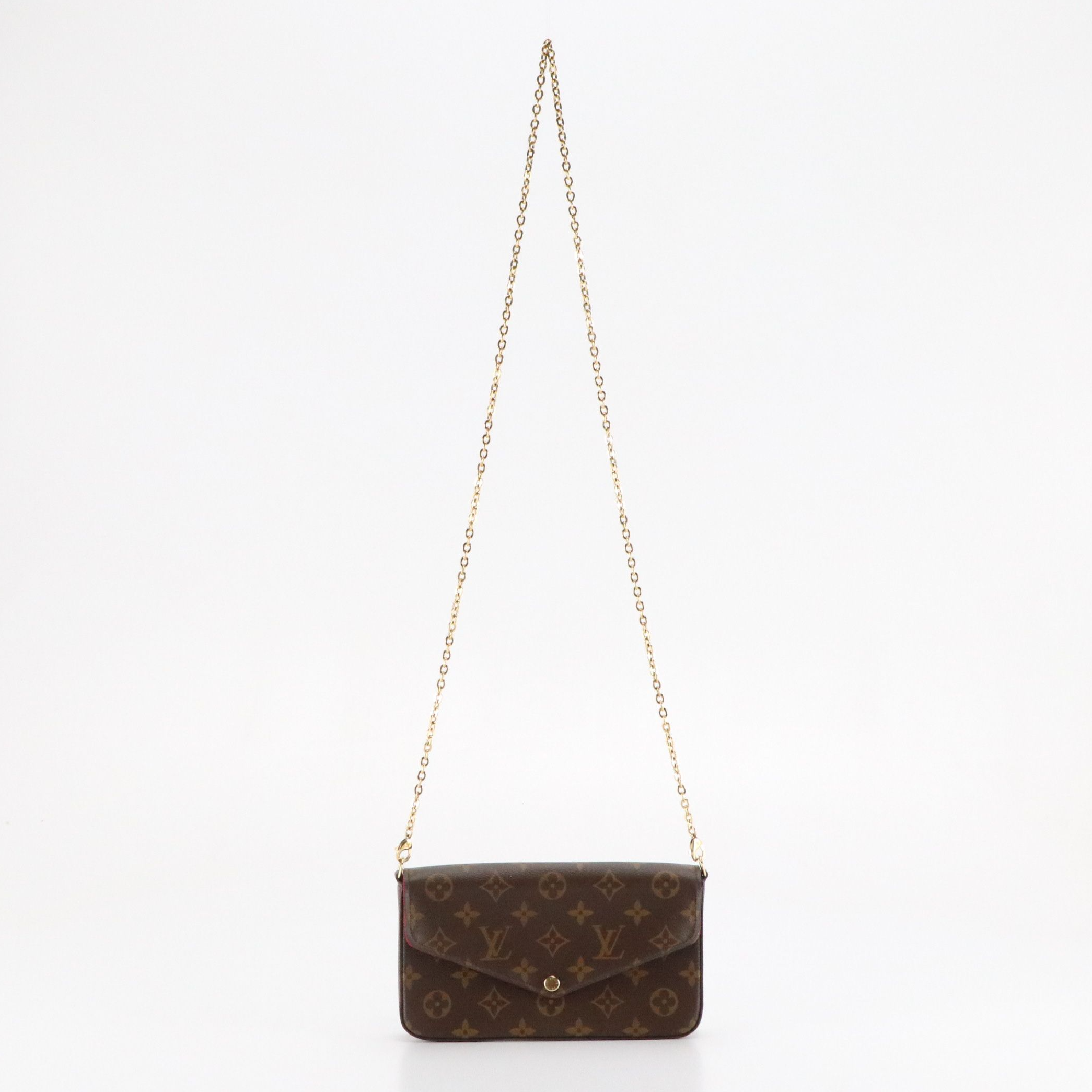 Louis Vuitton Fèlicie Chain Crossbody Bag and Zip Pochette in Monogram Canvas